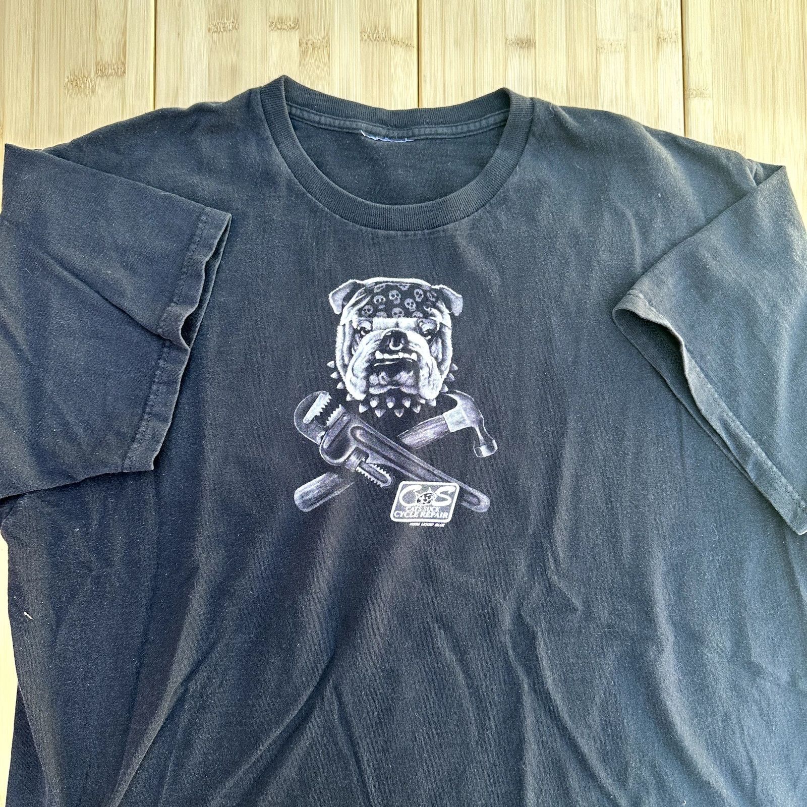 Japanese Brand × Liquid Blue Vintage Liquid Blue Bulldog Biker Shirt Cats Sucks XL Size US XL / EU 56 / 4 - 6 Thumbnail
