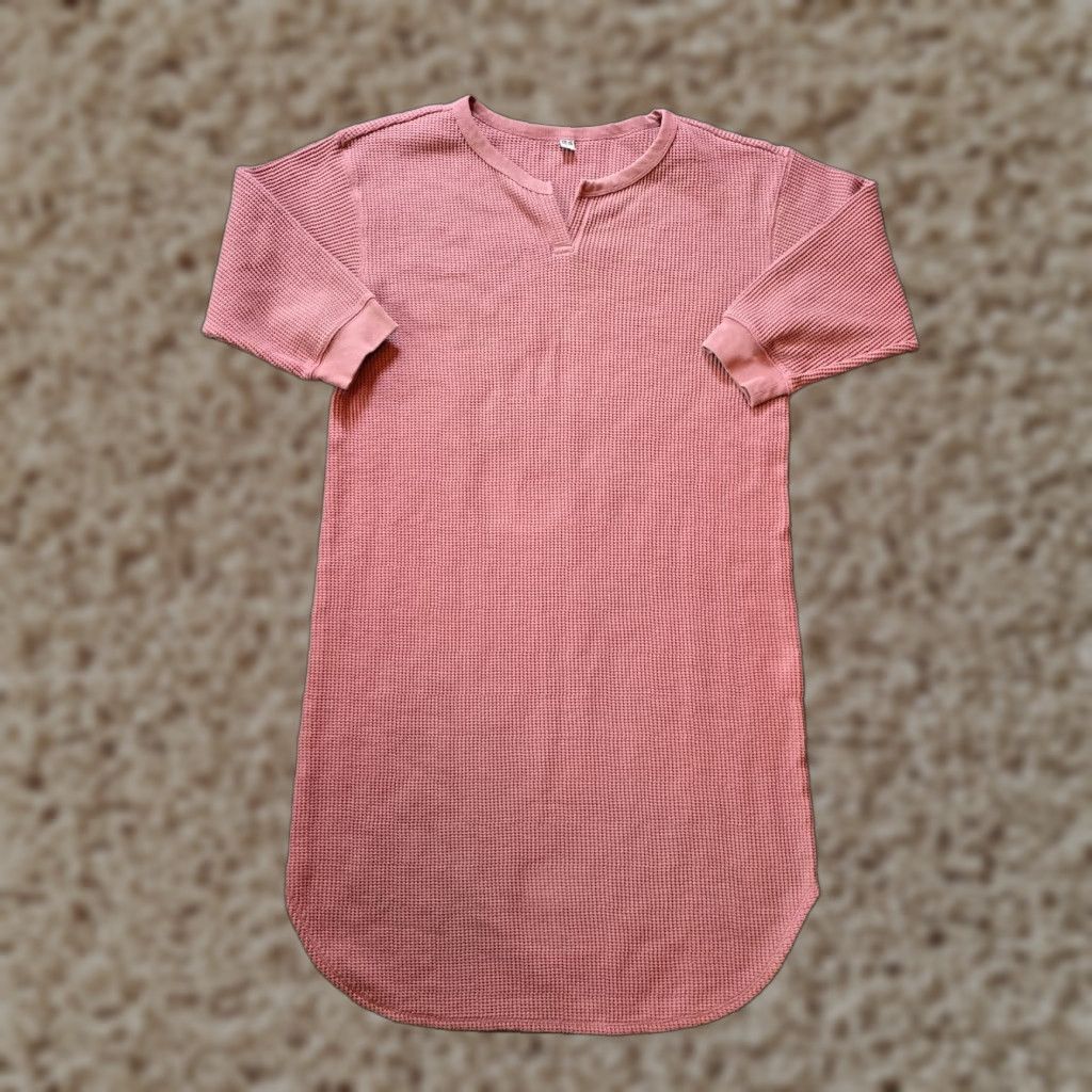 Uniqlo Uniqlo Dress Shirt Dress Womens Size S Pink Thermal Waffle Knit Basic Capsule Casual Shirt Dress Women Pink Thermal Waffle Knit Capas… Size S / US 4 / IT 40 - 1 Thumbnail