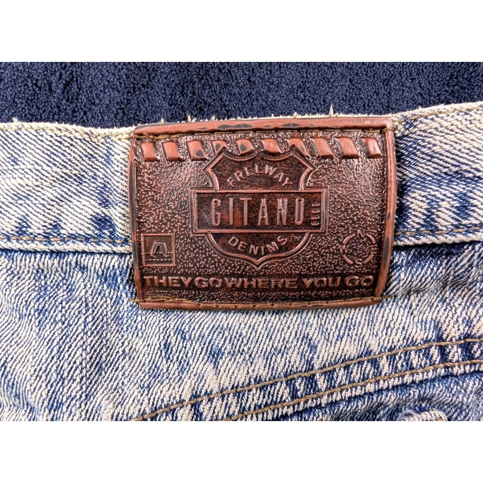 Vintage VINTAGE Gitano Jeans Mens Denim 1980s Acid Wash Grunge Baggy 30x30 Blue Rock Punk Gro Size US 30 / EU 46 - 7 Thumbnail