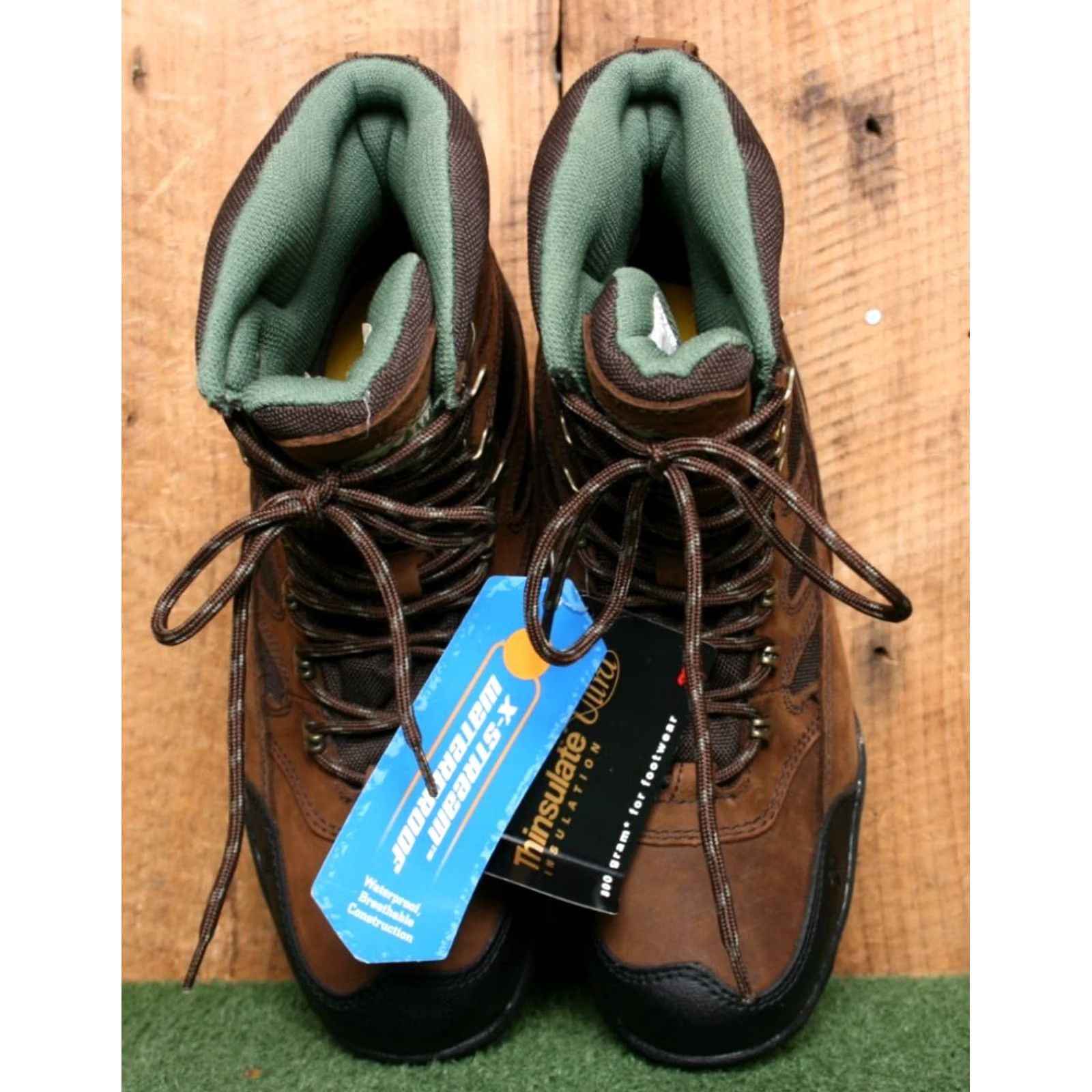 Vintage WOOD N' STREAM Instinct VGS 800g Insulated Boots Men's Sz. 8W Brown Leather Cordura Waterproof Hiking Boot Size US 8 / EU 41 - 4 Thumbnail