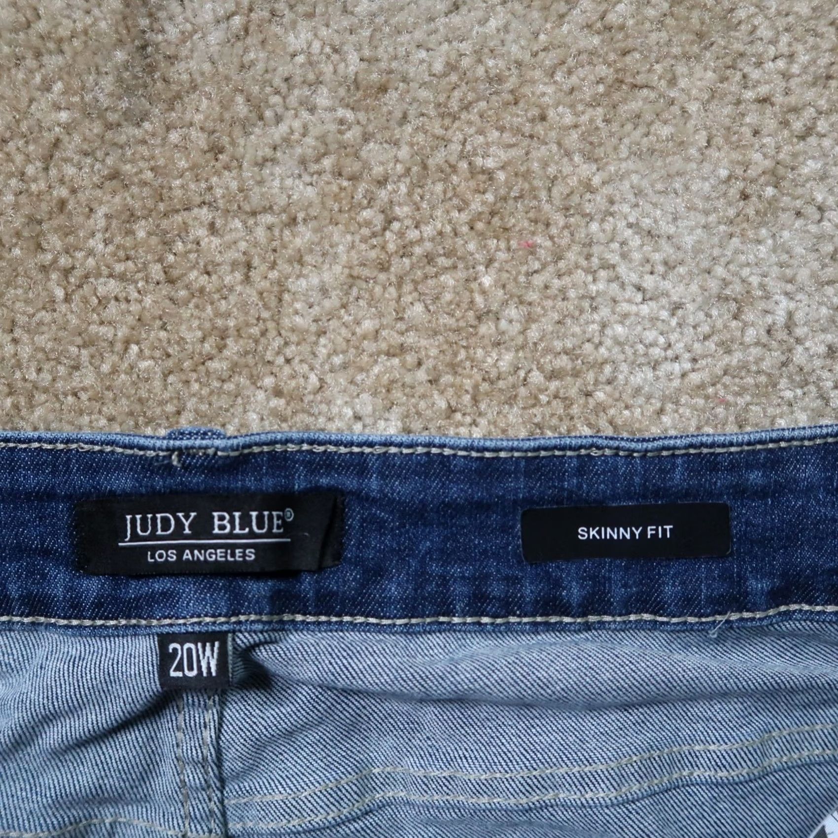 Vintage Judy Blue High Rise Skinny Fit Jeans Women's 20W Blue Stretch Denim Size 42" / US 20 - 4 Thumbnail