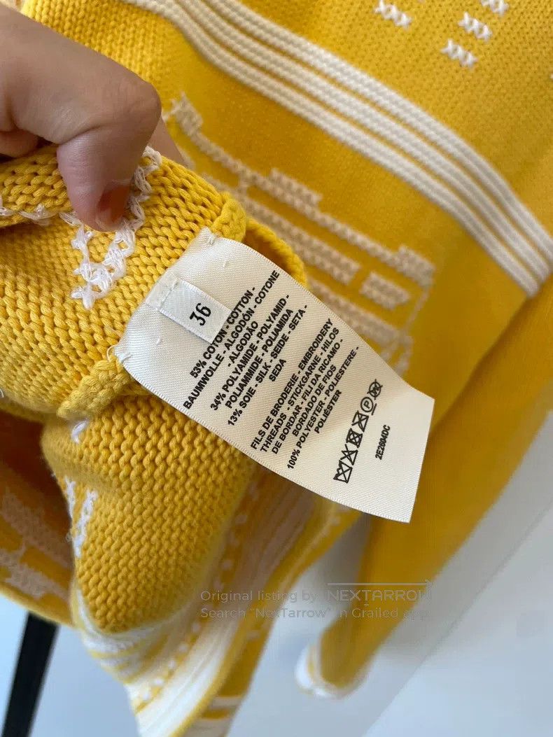 Hermes Hermes Yellow Knit Top Size XS / US 0-2 / IT 36-38 - 6 Thumbnail
