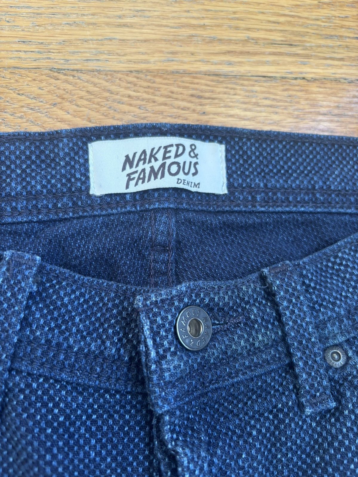 Naked & Famous Naked & Famous Japanese Indigo Kikko Denim Jeans Weird Guy Size US 31 - 9 Thumbnail