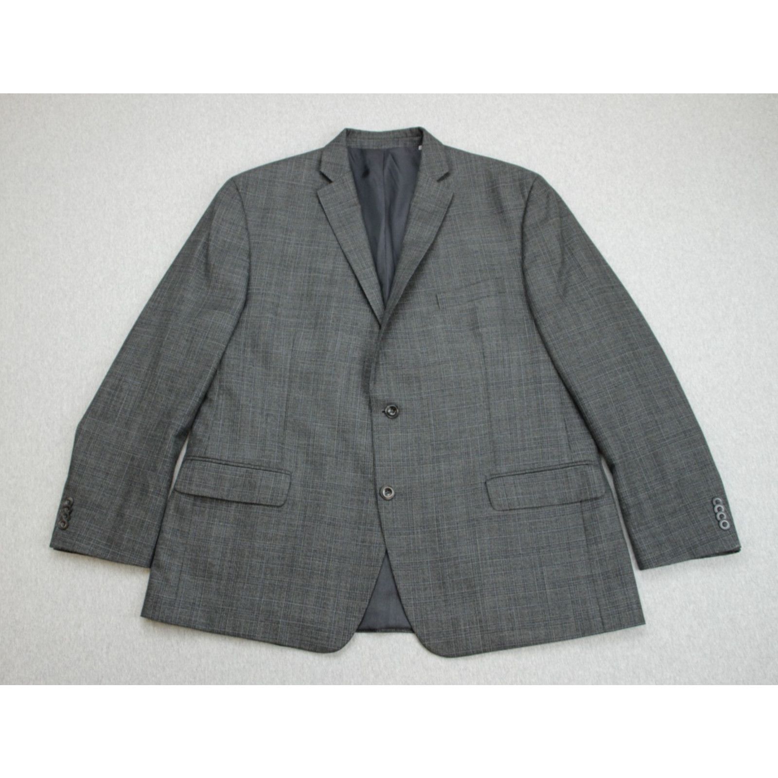 Michael Kors Michael Kors Blazer Mens 46R Gray Plaid 2 Buttons Size 46R - 4 Thumbnail