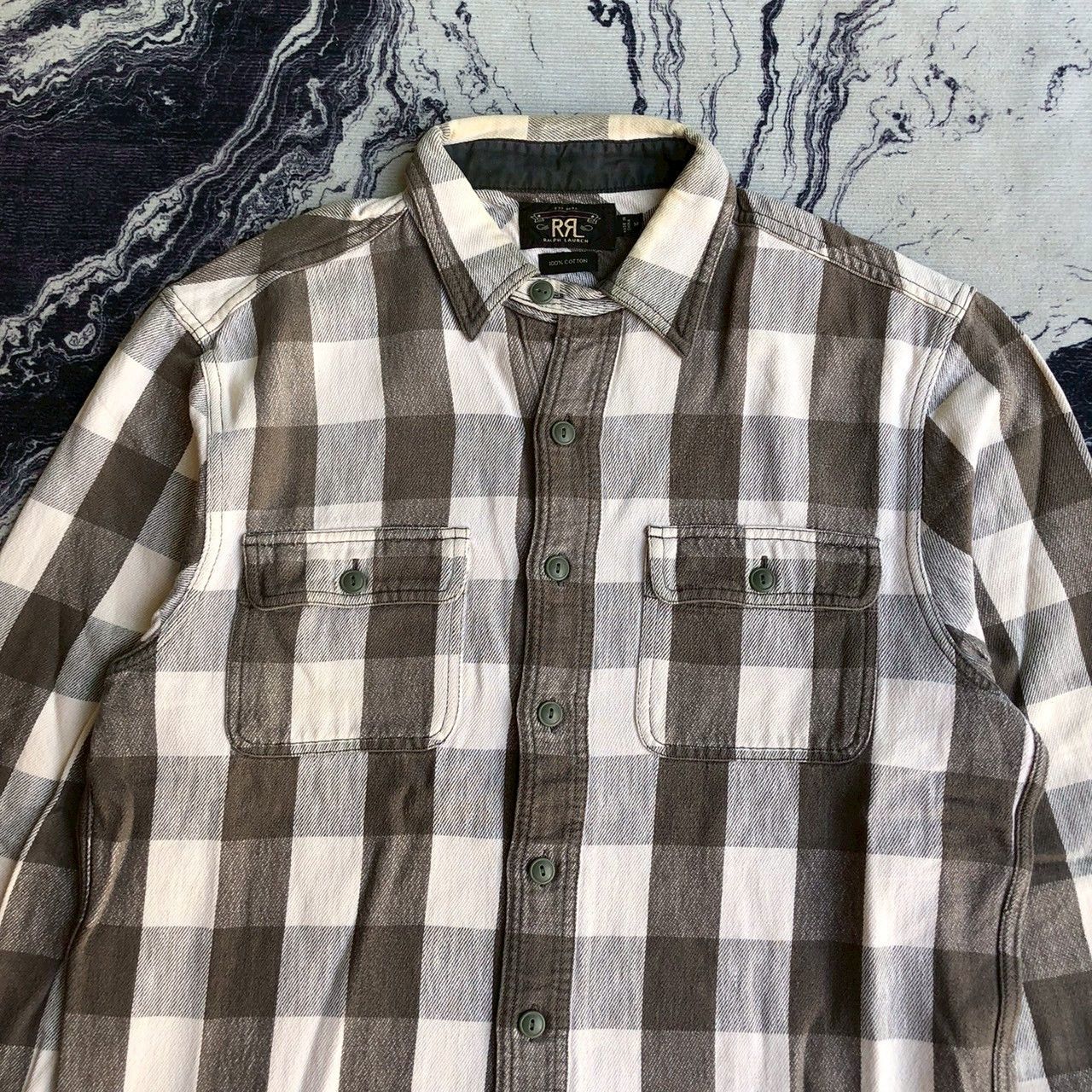 RRL Ralph Lauren RRL Ralph Lauren Plaid Flannel Work Shirt Size US M / EU 48-50 / 2 - 3 Thumbnail