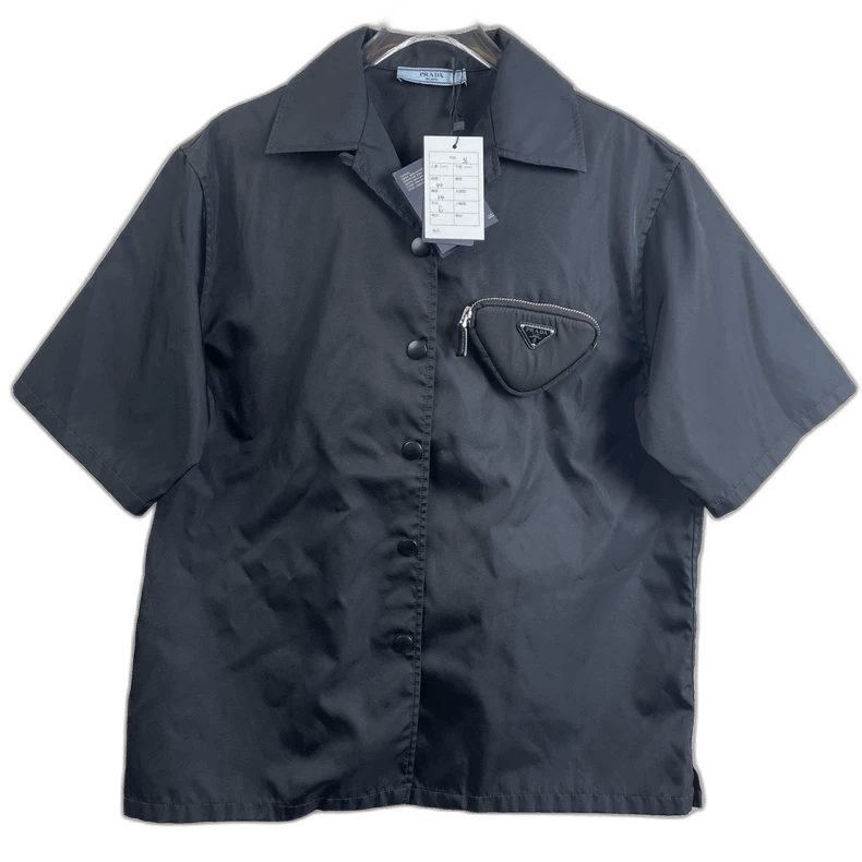 Prada Prada Black Short Sleeve Shirt-yf Size US S / EU 44-46 / 1 - 1 Thumbnail