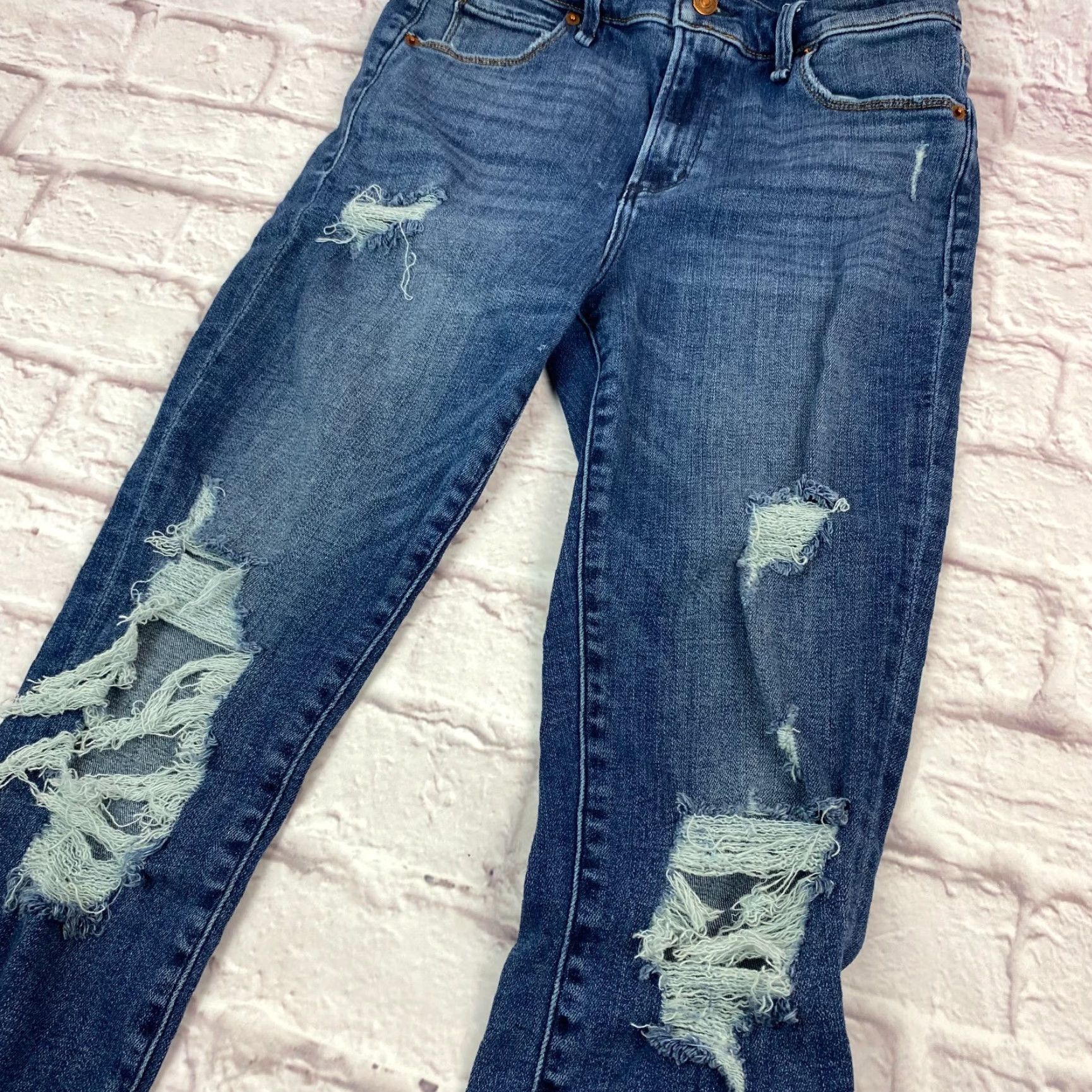 Abercrombie & Fitch Abercrombie & Fitch Juniors Teens Jeans 28/6 Simone High Rise Ankle Distressed Jeans Size 28" / US 6 / IT 42 - 5 Thumbnail