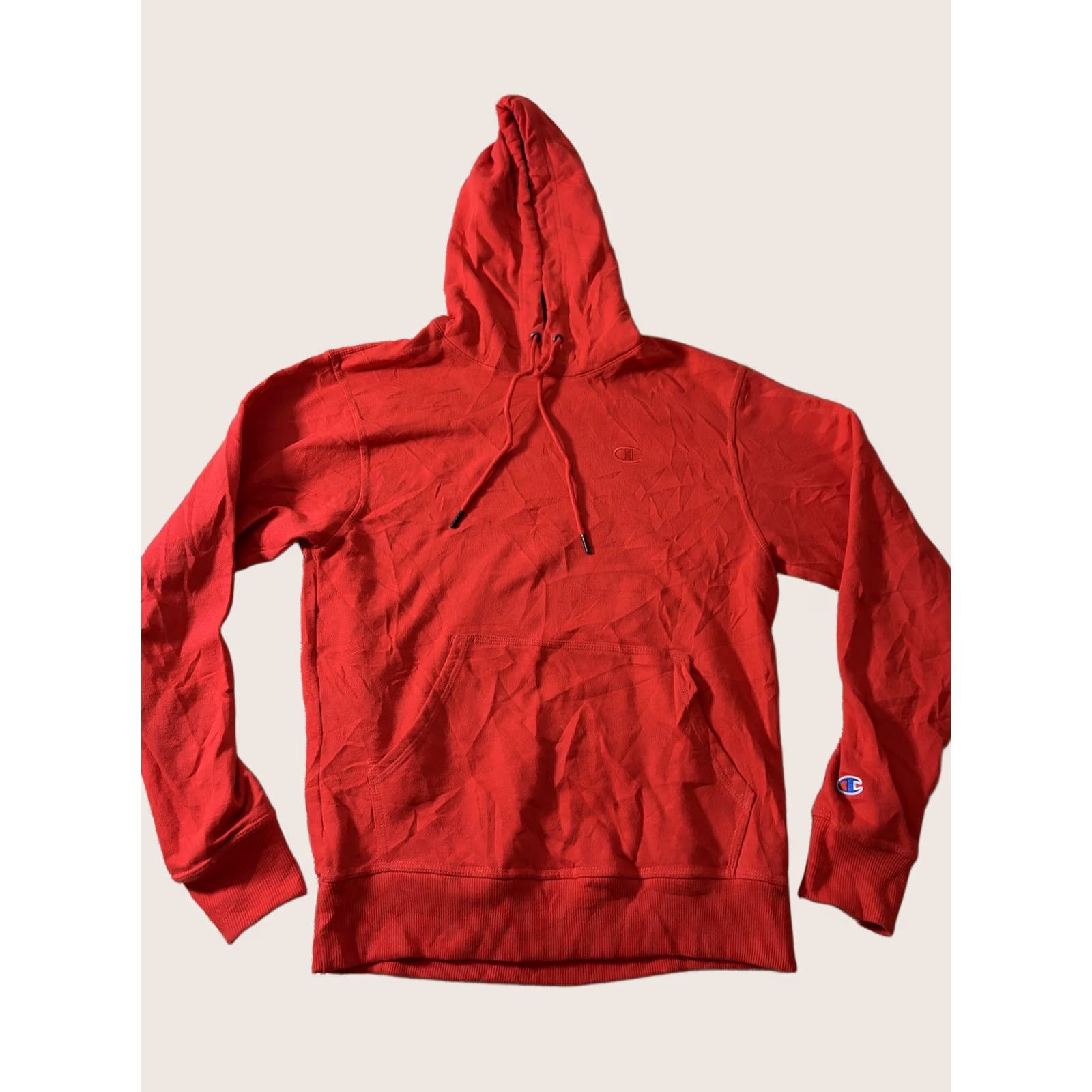 Champion Champion Shirt Mens S Red Hoodie Lightweight Pullover Kangaroo Logo Sweatshirt Size US S / EU 44-46 / 1 - 1 Thumbnail