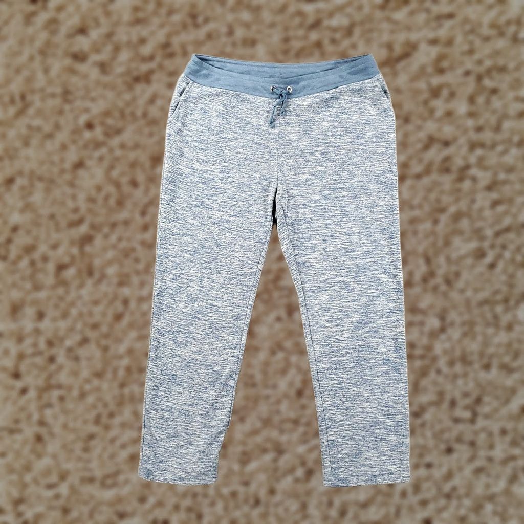 Vintage Chico's Pants Womens L Blue Heathered Performance Stretch Comfort Straight Ankle Pockets Size 36" / US 14 / IT 50 - 1 Thumbnail