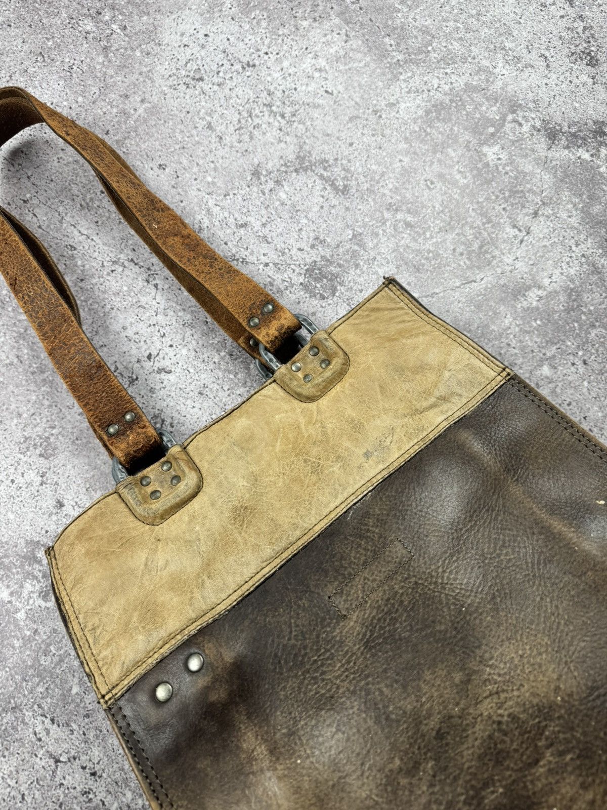 Diesel 🟤Vintage Brown Leather Diesel Shoulder bag Y2k Crossbody 🟤 Size ONE SIZE - 8 Thumbnail