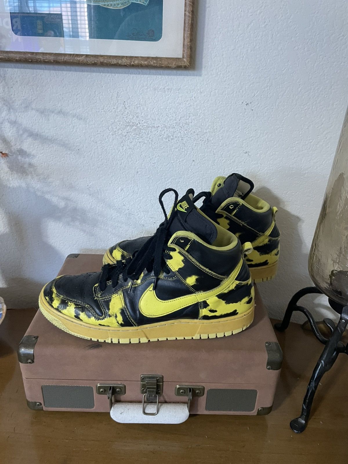 Nike Nike Dunk High 1985 SP Yellow Acid Wash Size US 11.5 / EU 44-45 - 8 Thumbnail