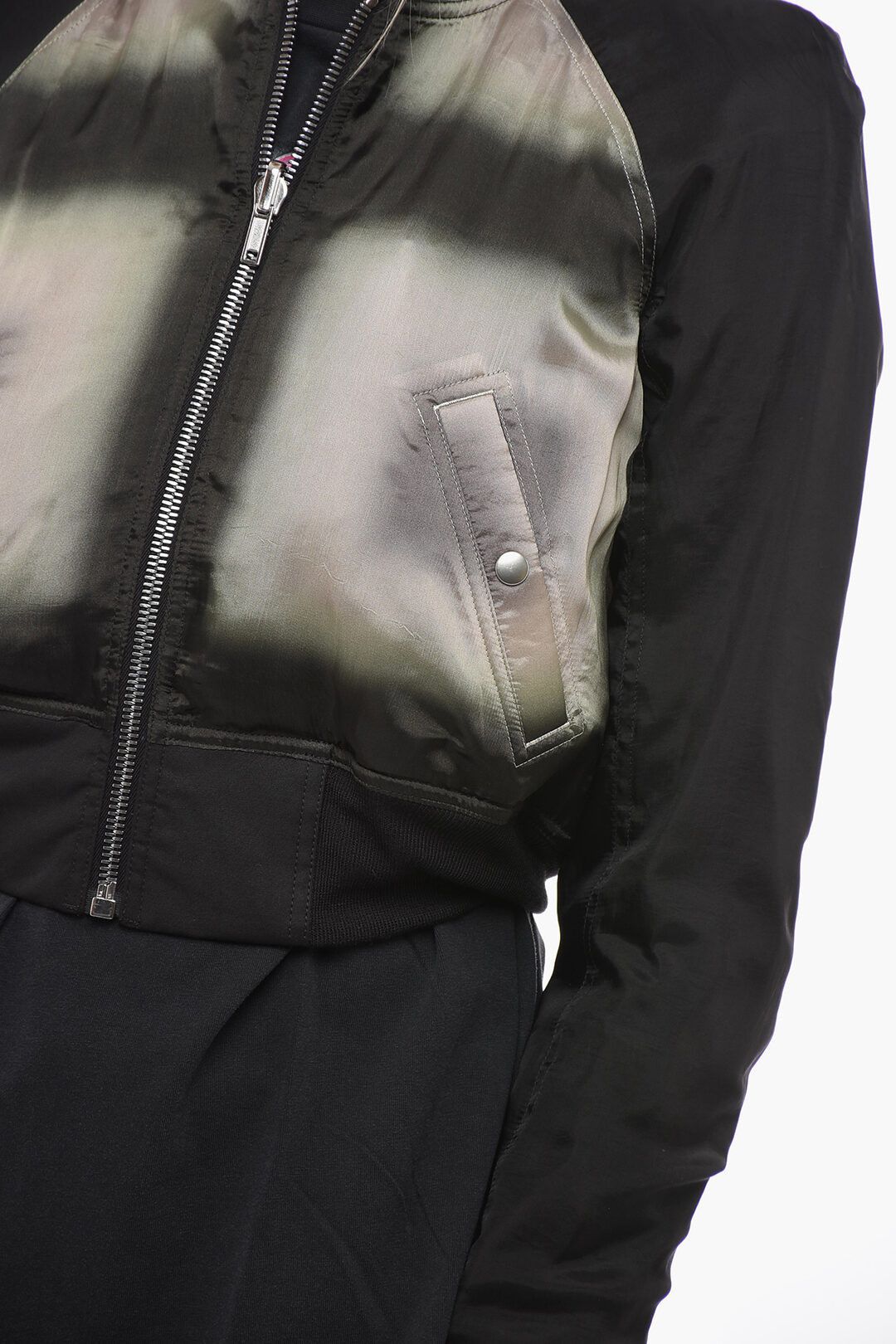 Rick Owens og1mm0724 Cropped Fit Reversible Bomber Jacket in Black Size M / US 6-8 / IT 42-44 - 6 Thumbnail