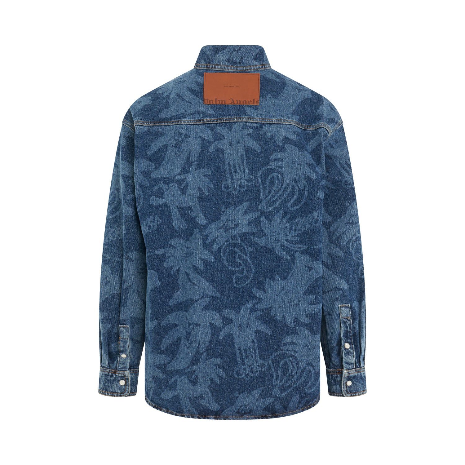 Palm Angels o1mris0824 Denim Shirt in Blue Size US L / EU 52-54 / 3 - 4 Thumbnail