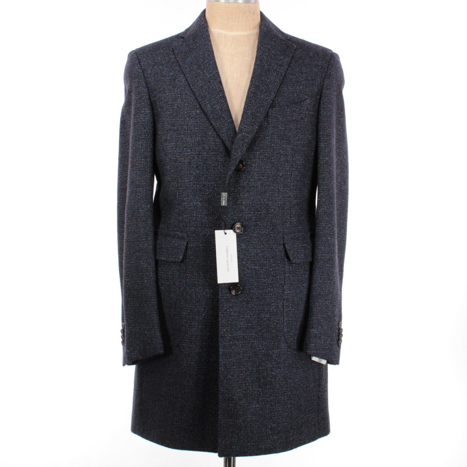 Luciano Barbera Luciano Barbera Coat Size S US In Blue Wool Blend Size US S / EU 44-46 / 1 - 1 Thumbnail