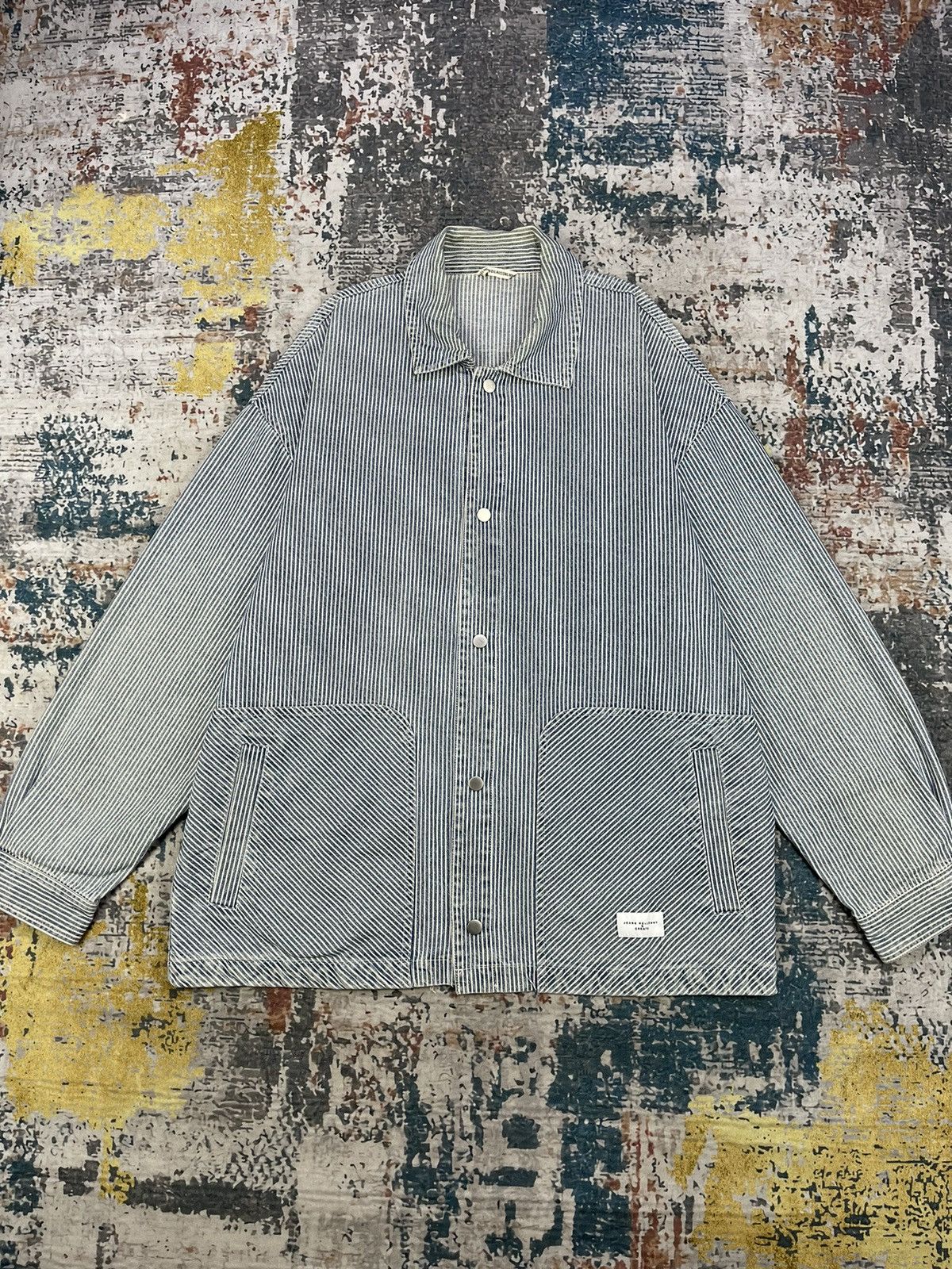 Japanese Brand Jean Helleunt & Create HICKORY STRIPE CHORE Size US XL / EU 56 / 4 - 1 Thumbnail