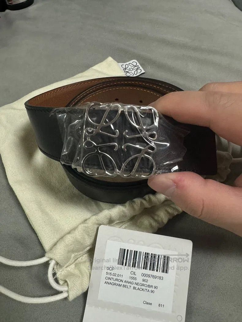 Loewe Loewe size 90 Anagram Double-Sided Solid Leather Belt Size ONE SIZE - 1 Thumbnail