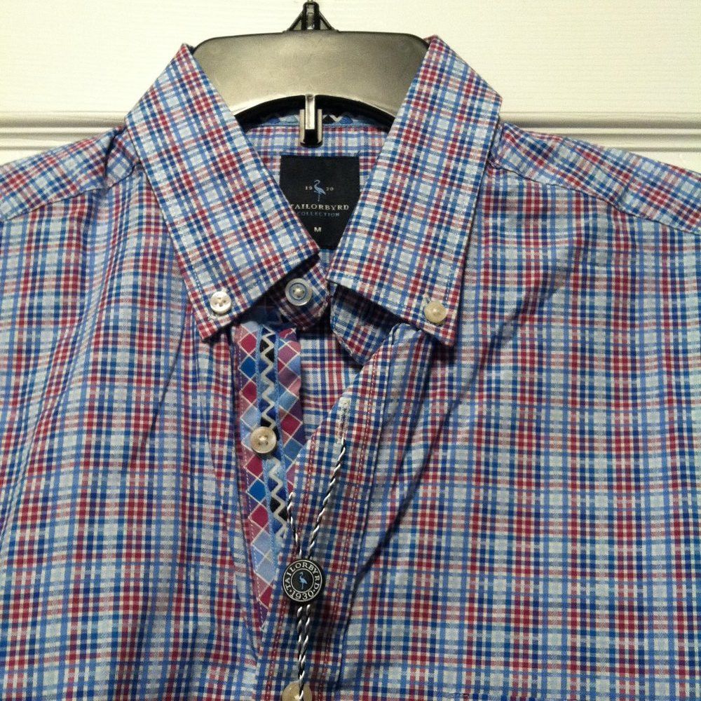 Tailorbyrd TAILORBYRD MENS NEW BLUE 100%COTTON CASUAL SHIRT SIZE: M Size US M / EU 48-50 / 2 - 3 Thumbnail