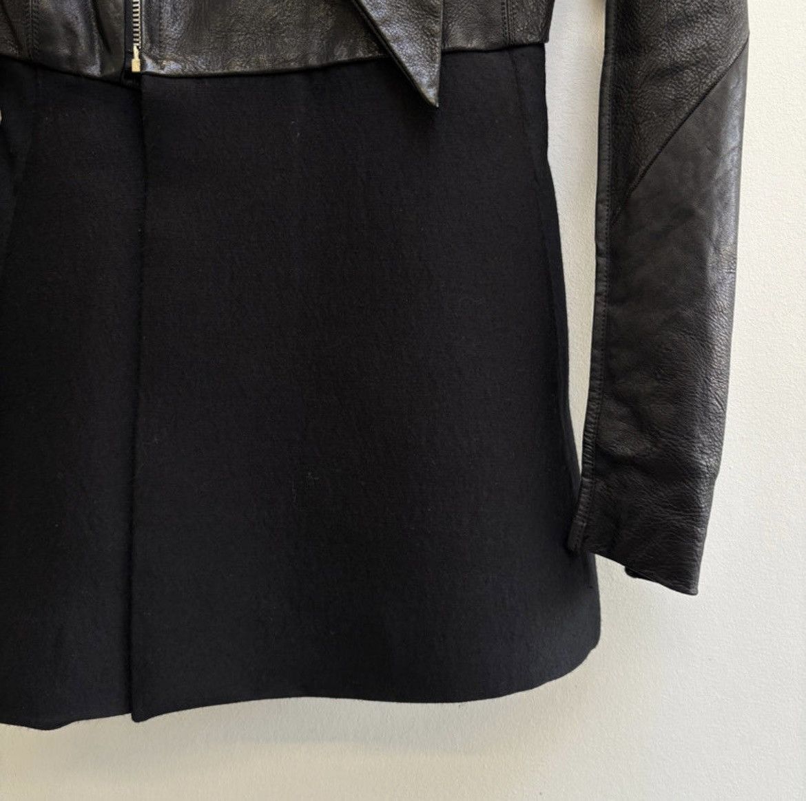 Rick Owens Rick Owens FW10 Rick Owens ‘GLEAM’ Long Leather Wool Jacket Size M / US 6-8 / IT 42-44 - 9 Thumbnail