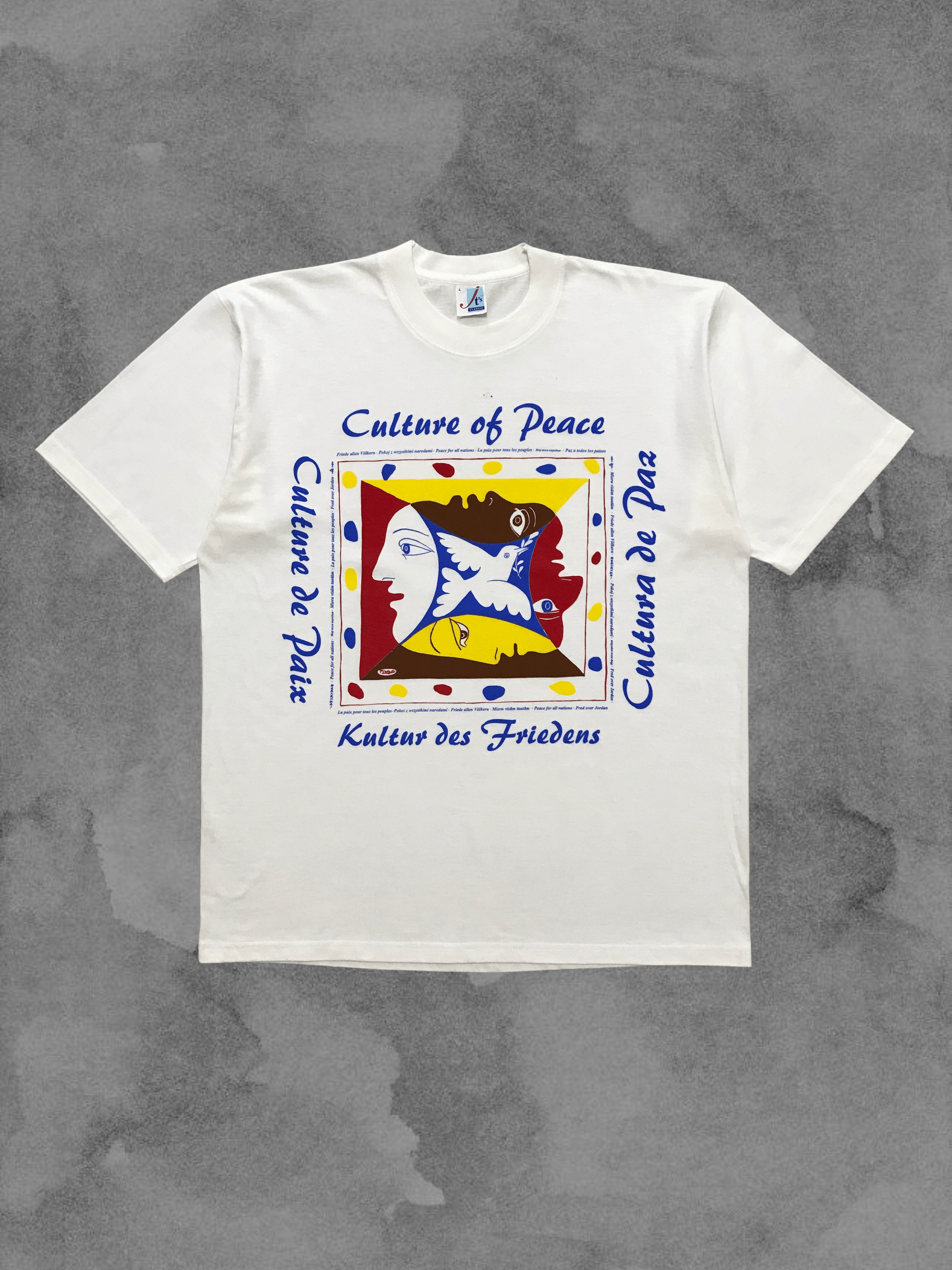 Vintage PABLO PICASSO Dove Of Peace Vintage Art T-Shirt Tee Rare 90s Size US L / EU 52-54 / 3 - 1 Thumbnail