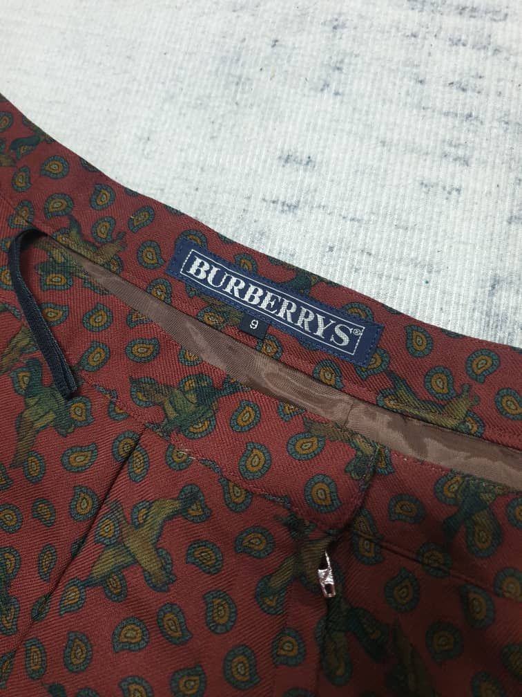 Burberry Vintage Burberry Liberty burgendy Skirt Size 31" - 2 Thumbnail