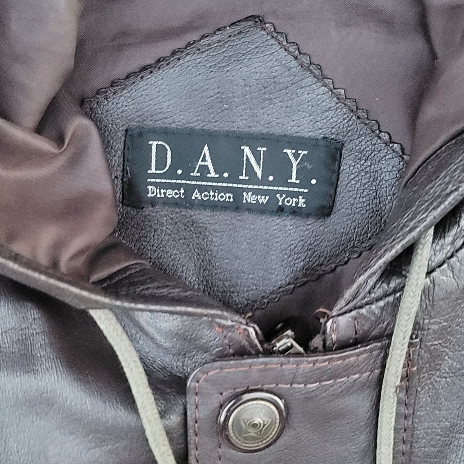 The Unbranded Brand Vtg D.A.N.Y. Hooded Leather Parka Jacket Size XL / US 12-14 / IT 48-50 - 6 Thumbnail