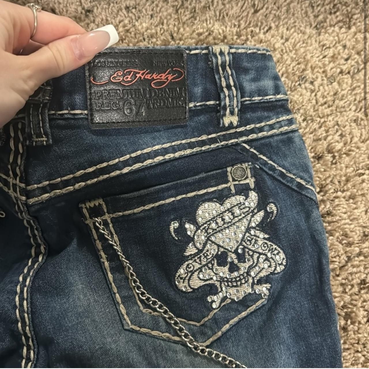 Ed Hardy × Vintage Y2K Ed Hardy Jeans Size 26" / US 2 / IT 38 - 2 Thumbnail