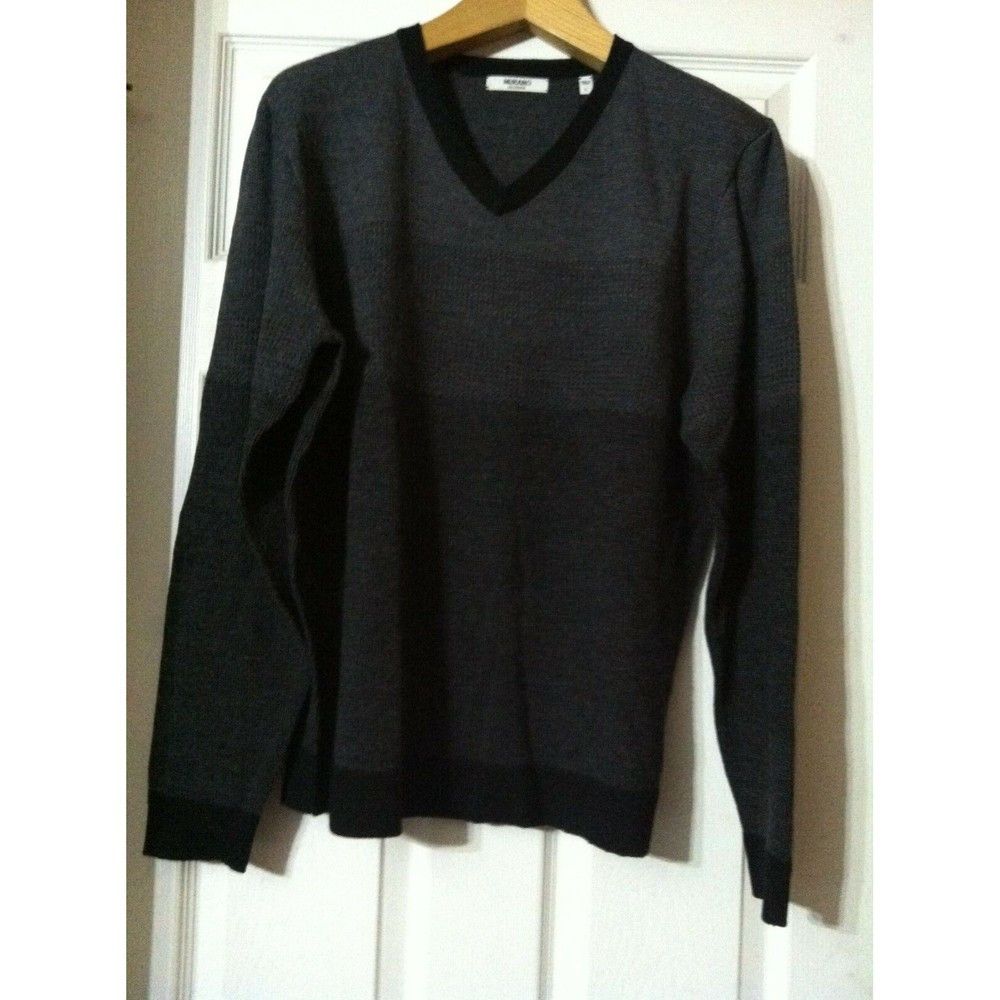 Murano MURANO MENS NEW 100%MERINO WOOL V-NECK SWEATER SIZE:L Size US L / EU 52-54 / 3 - 1 Thumbnail