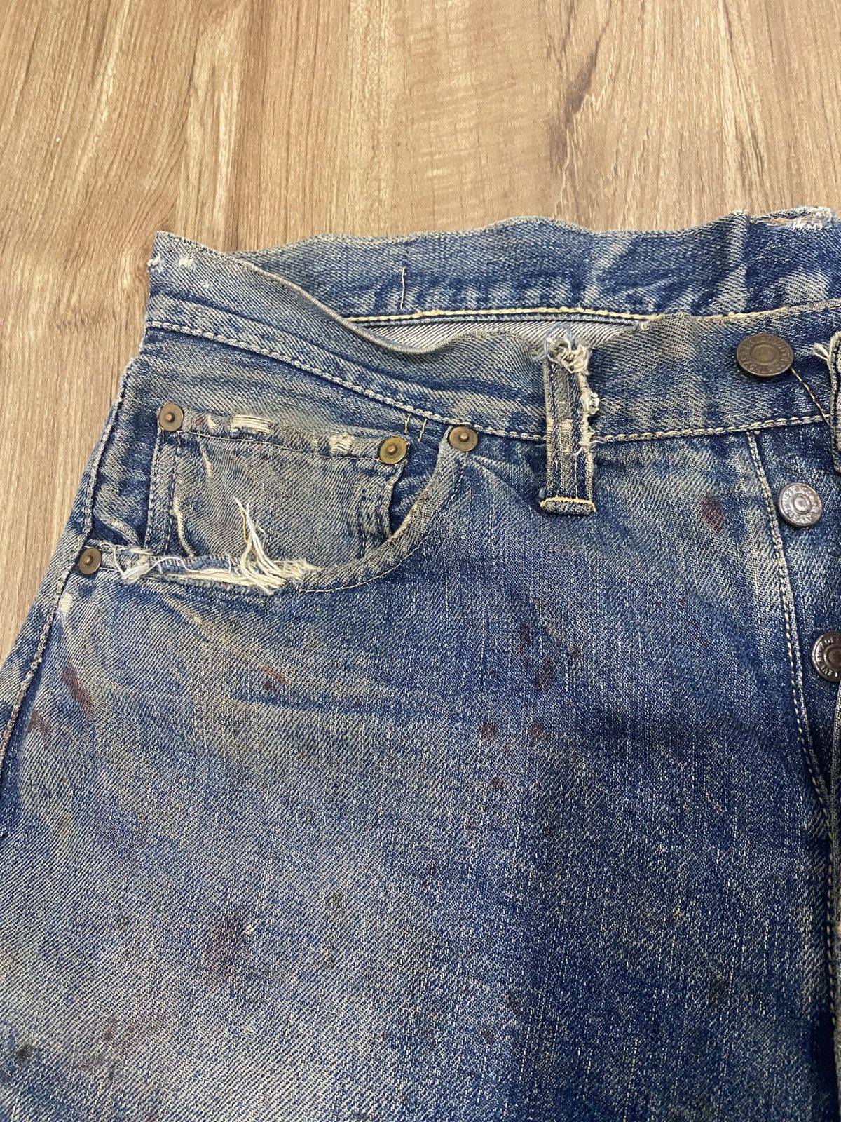 Levi's True Vintage rare Levis 1947 one sided red tab jeans big E Size US 36 / EU 52 - 6 Thumbnail