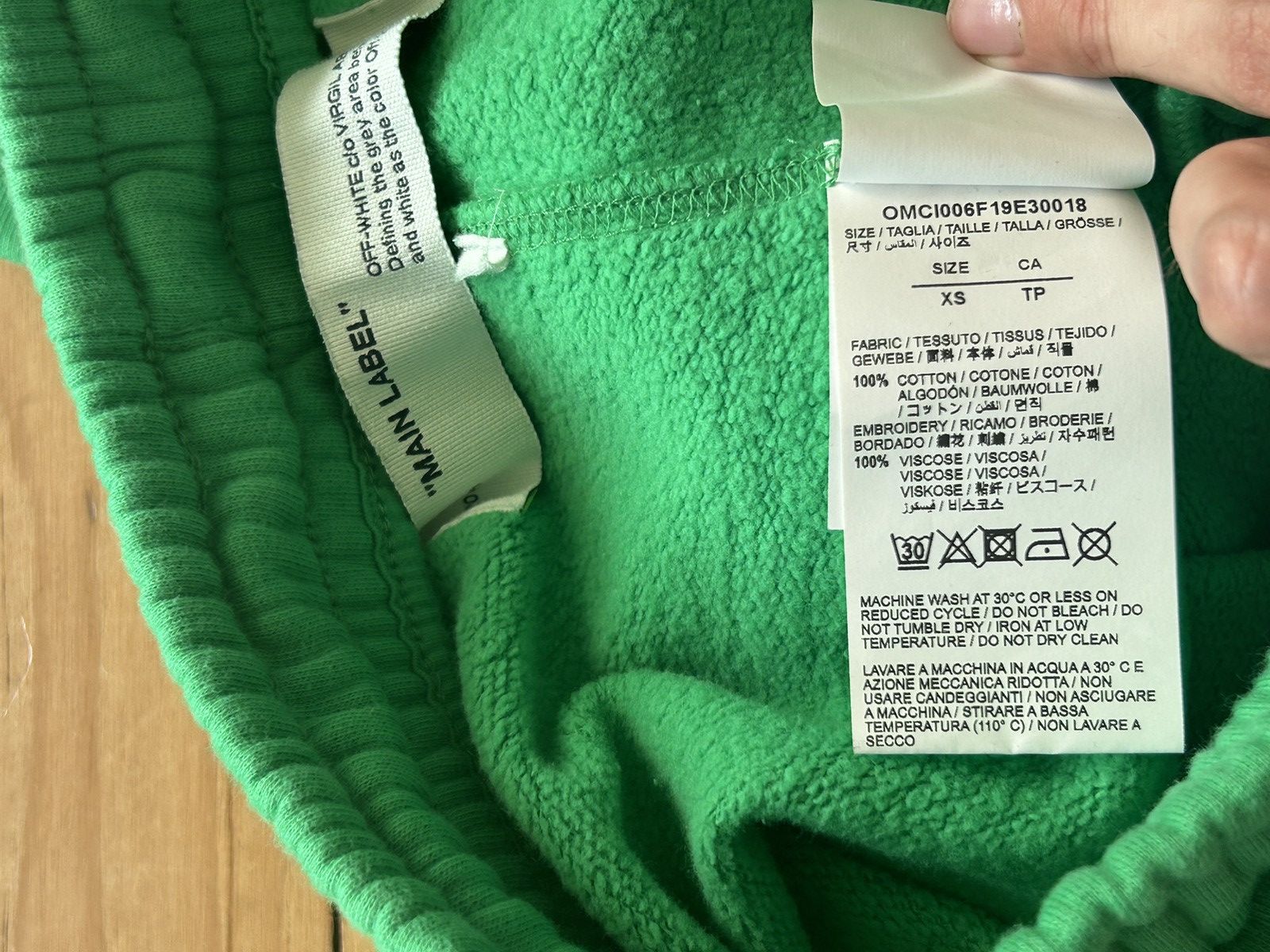 Off-White Off-White Green Cotton Printed Bermuda Shorts XS Size US 30 / EU 46 - 6 Thumbnail