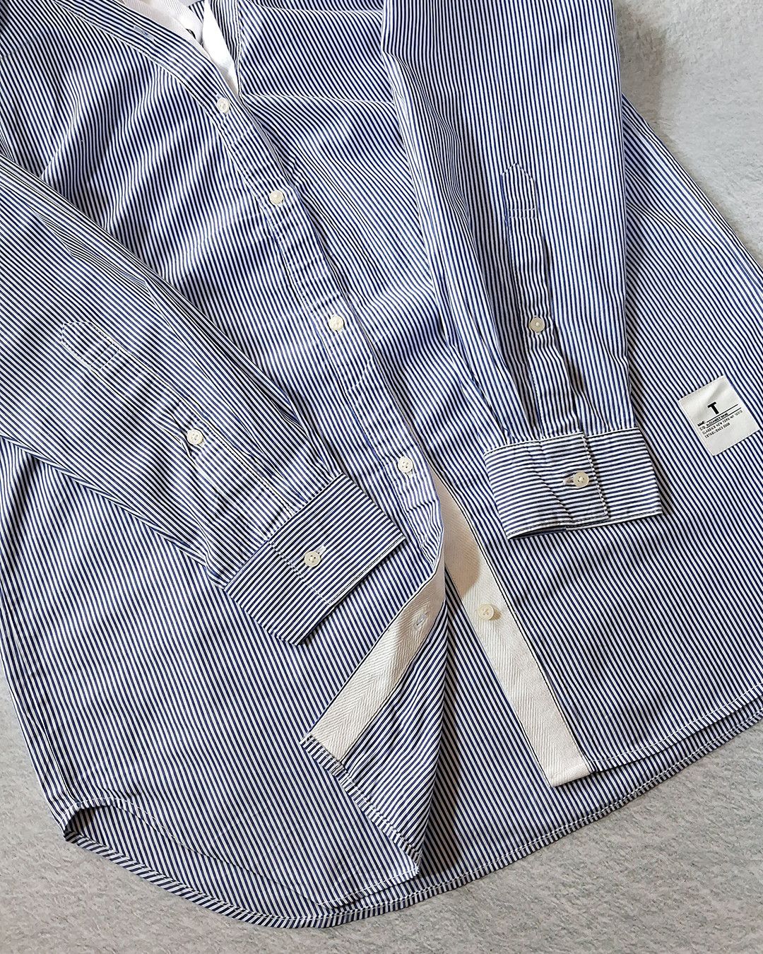 Alexander Wang T BY ALEXANDER WANG HALTER STRIPED COTTON POPLIN SHIRT Size L / US 10 / IT 46 - 2 Thumbnail