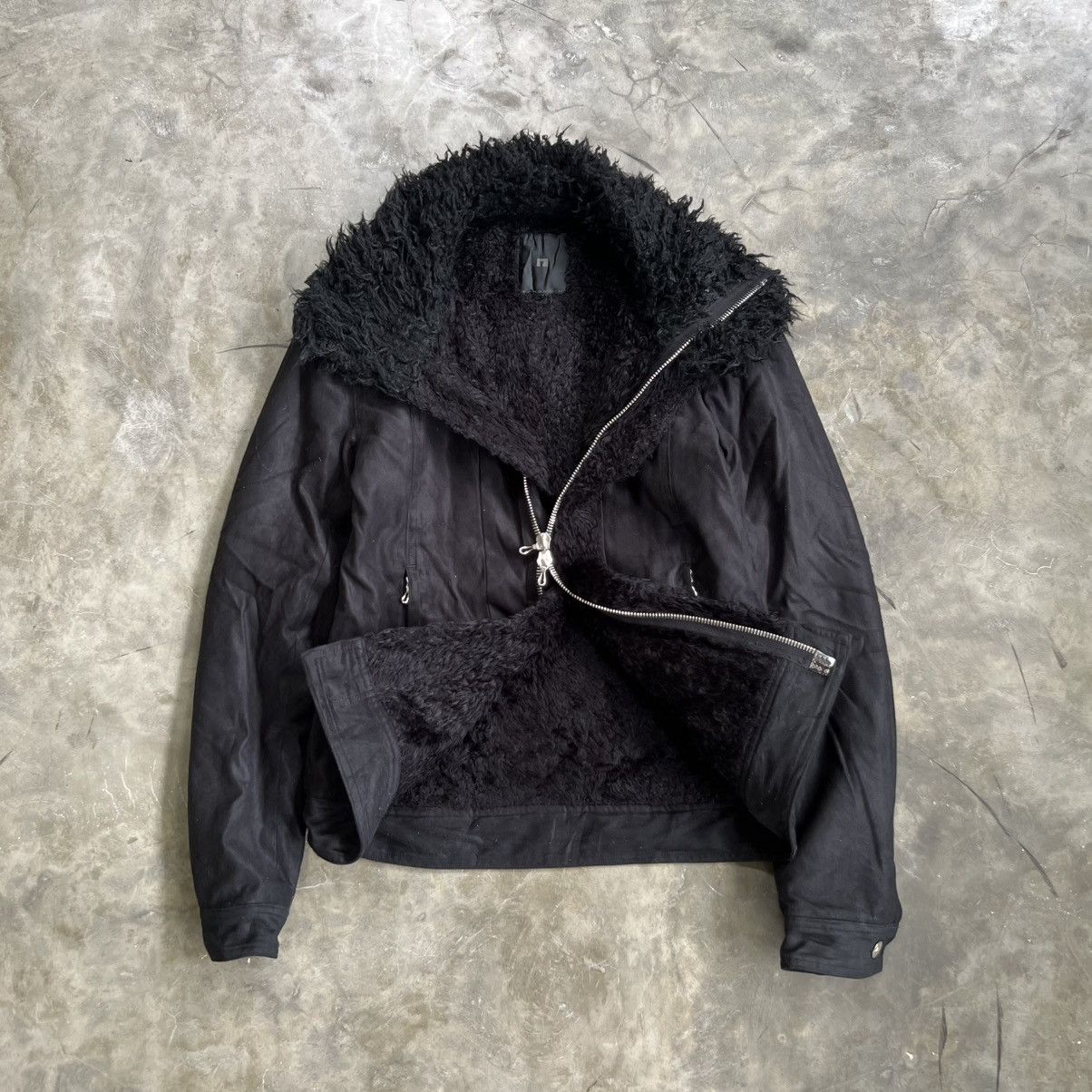 Japanese Brand Paranoid 14th Addiction Style Fur Faux Zip Jacket Size US M / EU 48-50 / 2 - 3 Thumbnail