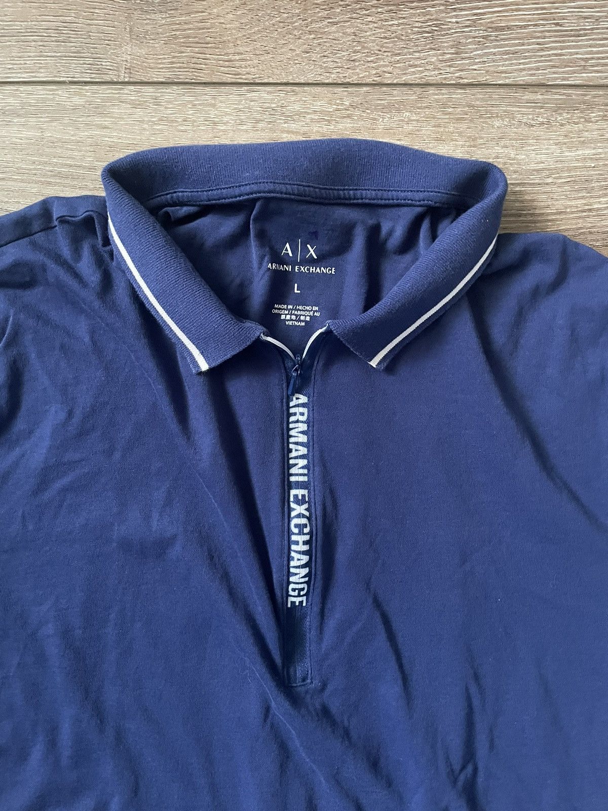 Designer Armani Exchange Blue Polo Size US S / EU 44-46 / 1 - 2 Thumbnail