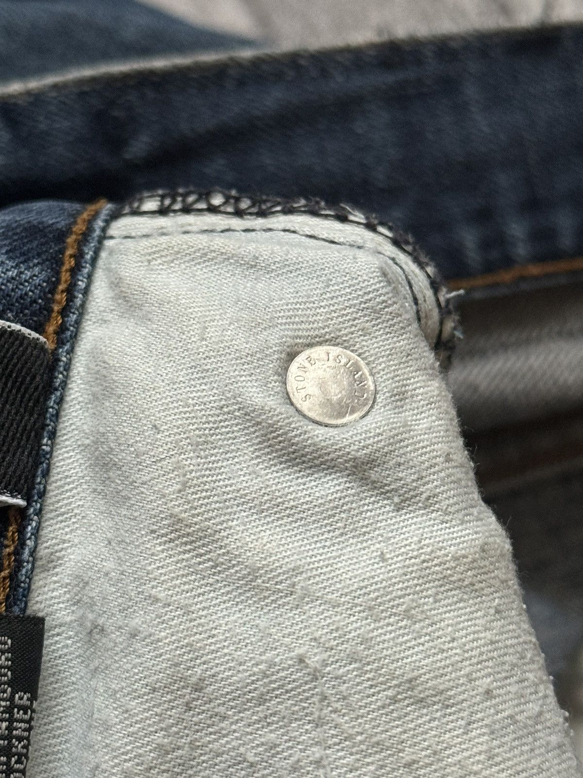 Stone Island × Vintage Stone island SI 33 denim pant trouser Jean chino 90s Size US 33 - 13 Thumbnail