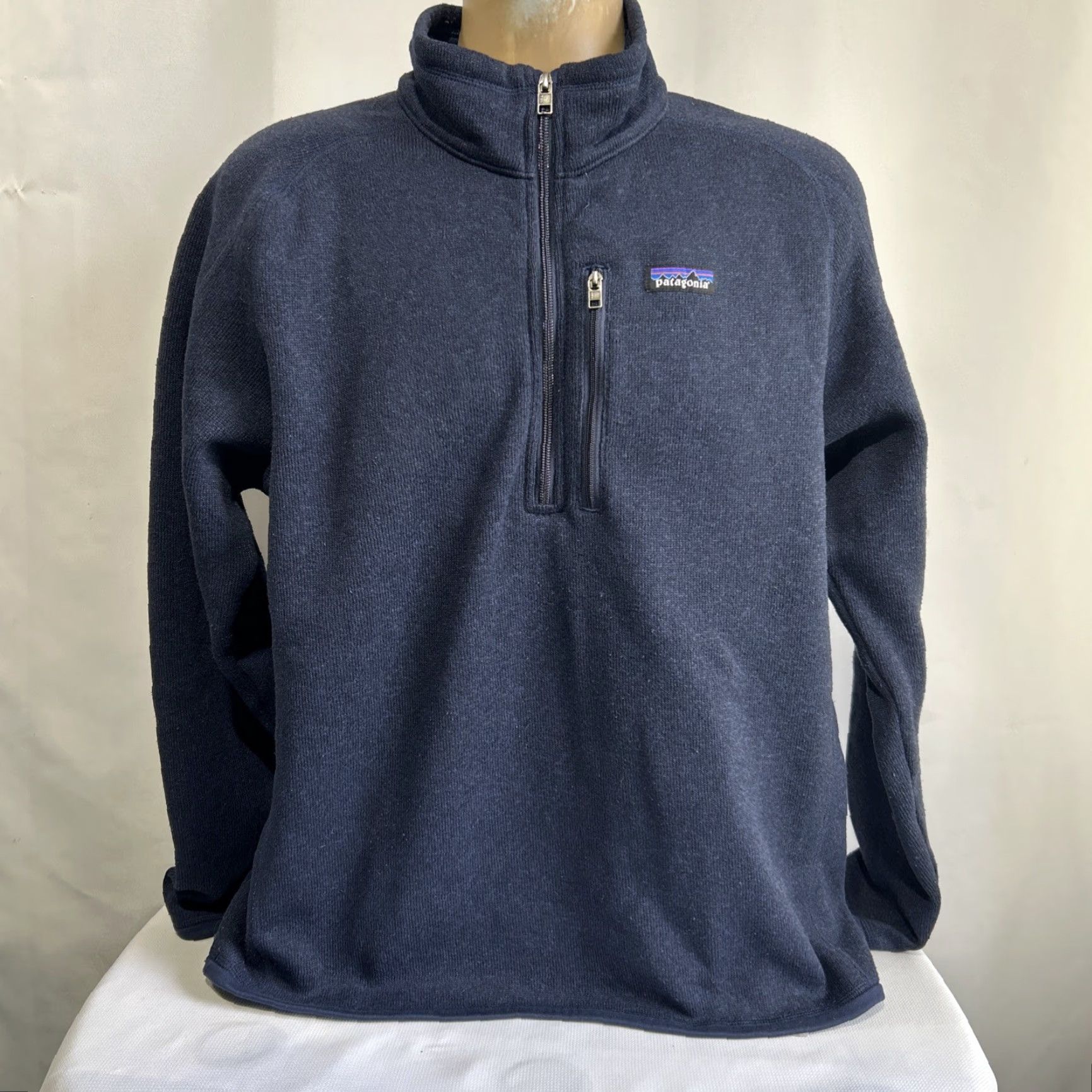 Patagonia Patagonia Sweater Pullover 1/4 Zip – Navy Blue – Size Large Mens Regular Built for Hiking Fall Winter Spring Outdoor Breathing Logo Knit Tight-DK Size US L / EU 52-54 / 3 - 2 Thumbnail