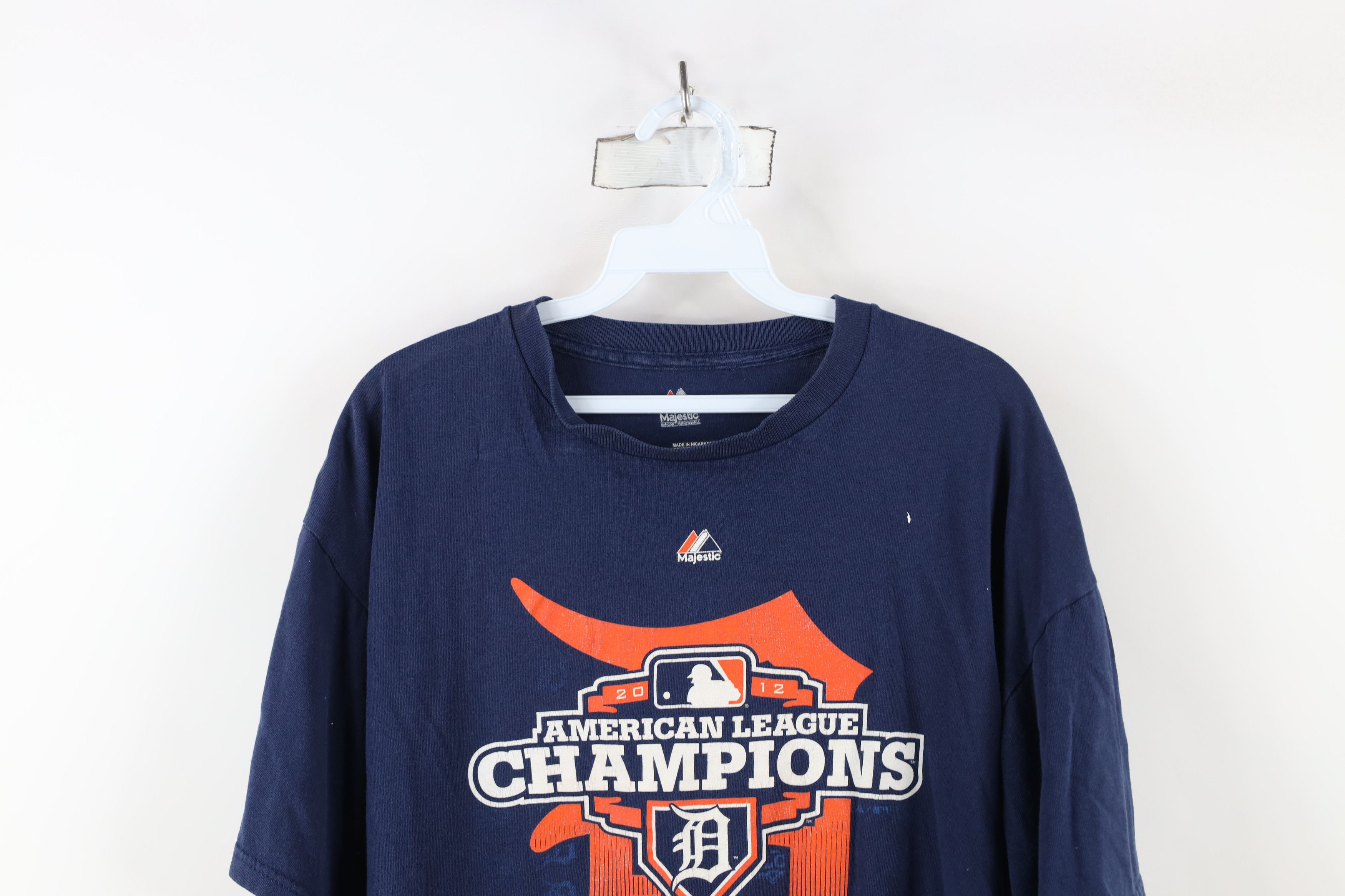 Majestic × Vintage Vintage Majestic AL Champs Detroit Tigers Baseball T-Shirt Size US XL / EU 56 / 4 - 2 Thumbnail