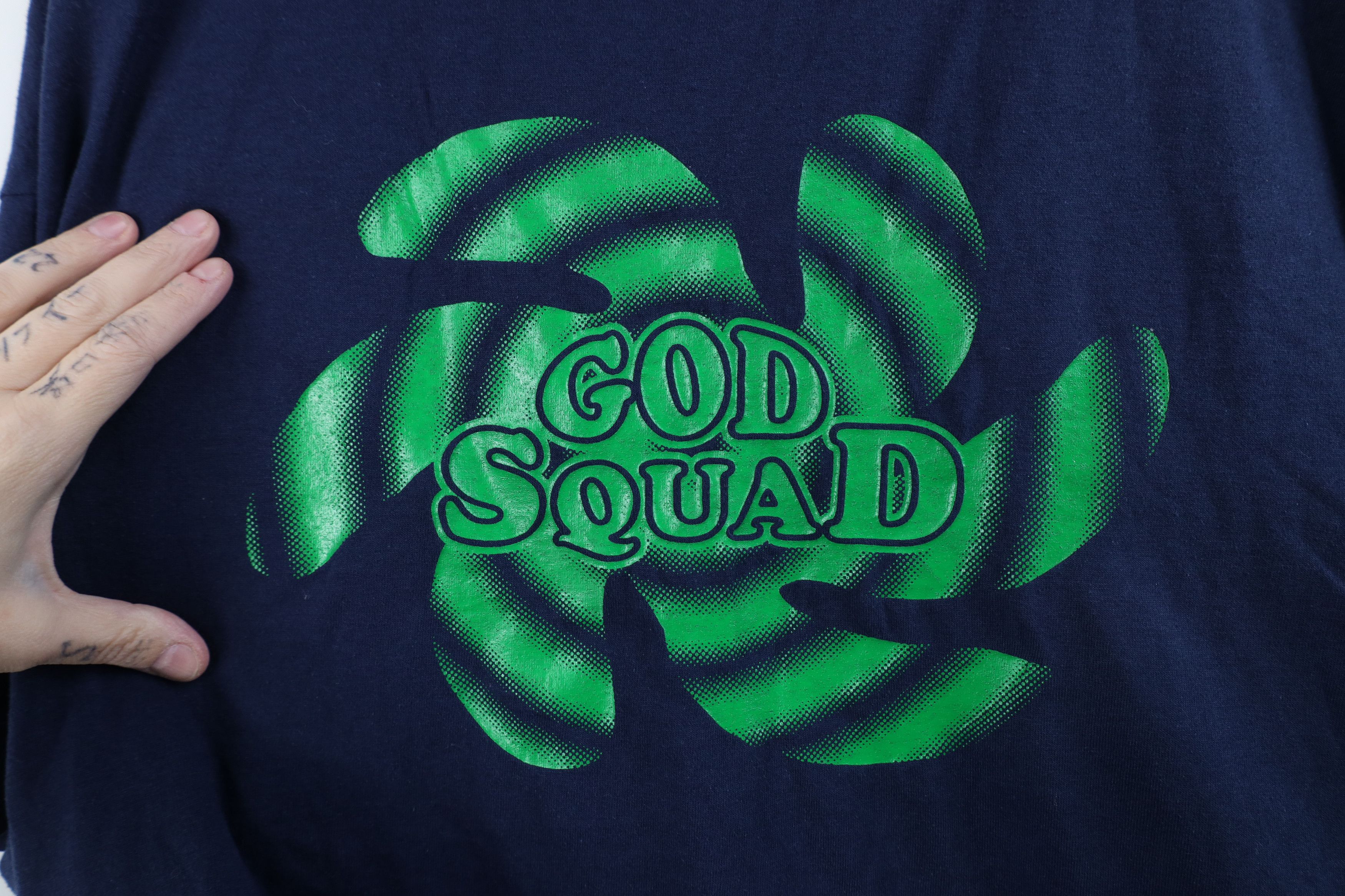 Vintage Vintage 90s Streetwear Christian Squad Short Sleeve T-Shirt Size US XXL / EU 58 / 5 - 4 Thumbnail