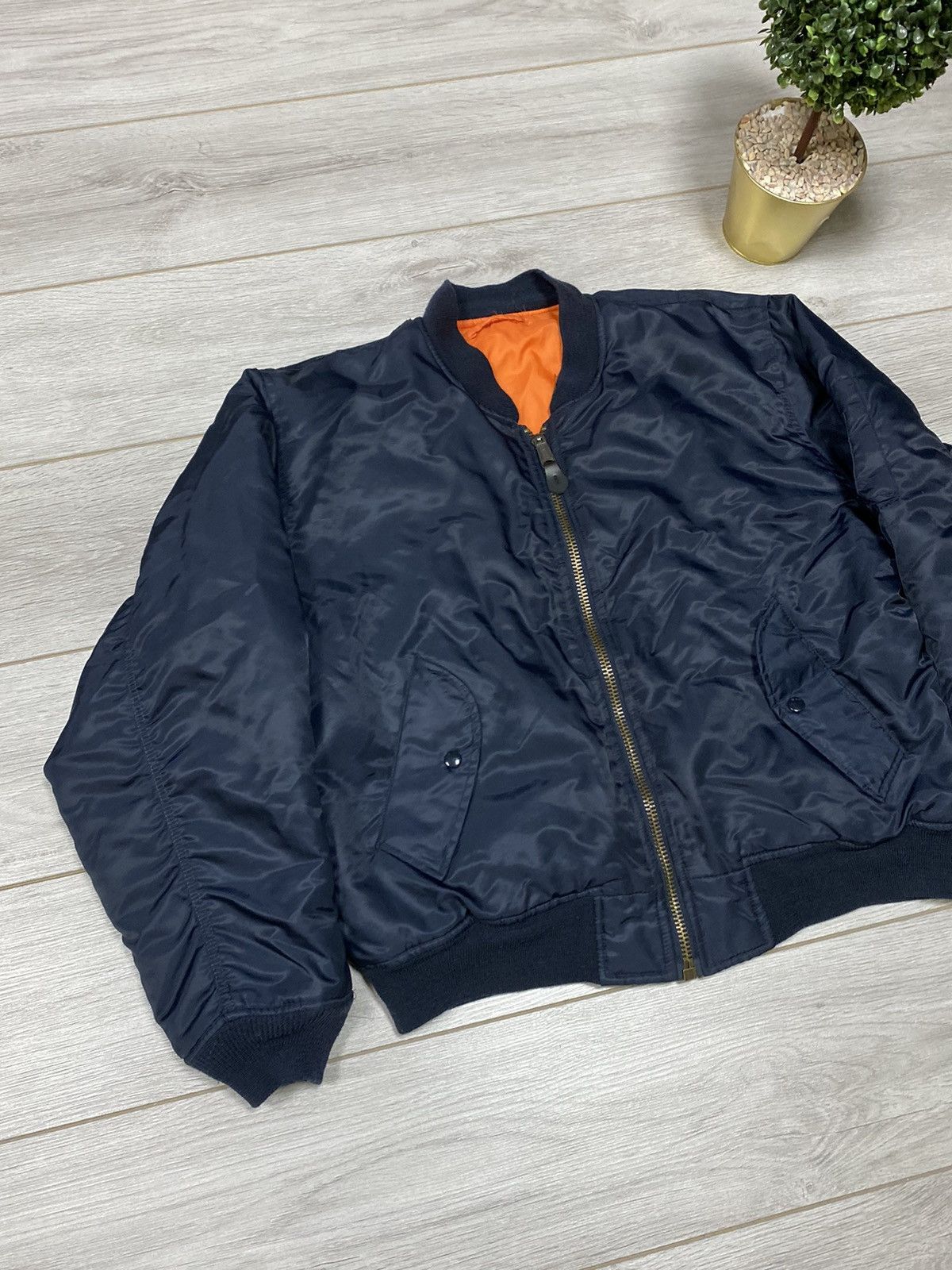 Vintage Ma1 Flyer military Vintage Bomber Jacket double side Size US L / EU 52-54 / 3 - 3 Thumbnail