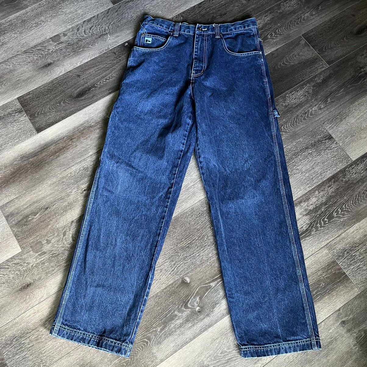 Vintage Vintage 1990s PJ Carpenter Baggy Straight Denim Jeans 34x34 Size US 34 / EU 50 - 3 Thumbnail