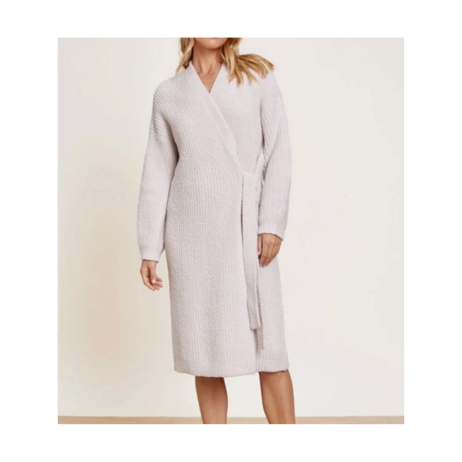 Other Barefoot Dreams CozyChic Knit Side Tie Ribbed Robe Almond XL Size ONE SIZE - 1 Thumbnail