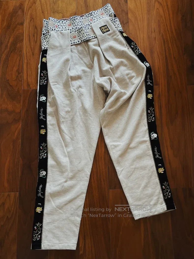 Kapital Kapital Size 2 Velvet embroidered stitched sweatpants Size US 34 / EU 50 - 1 Thumbnail