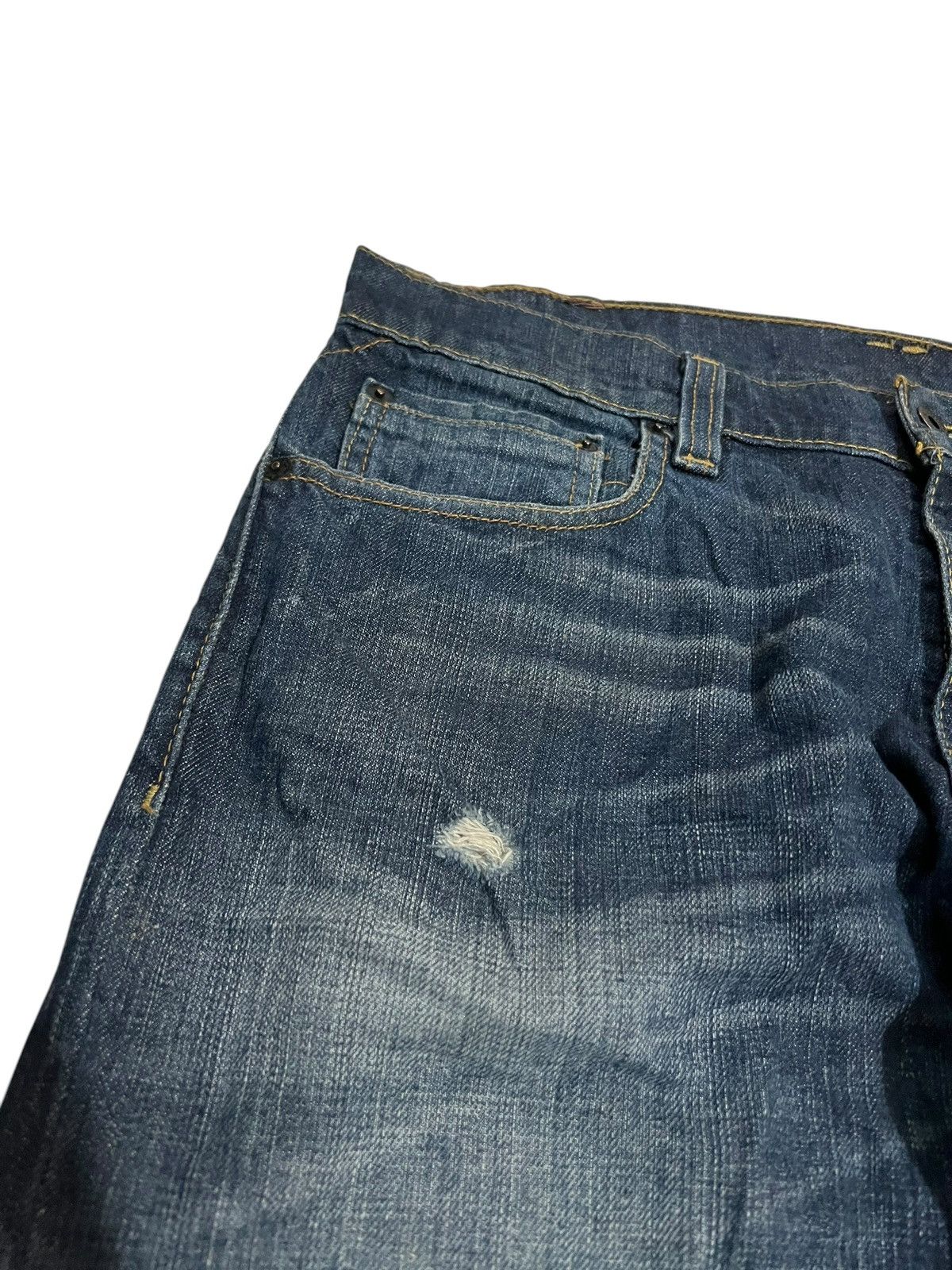 Japanese Brand × Levi's × Levi's Vintage Clothing 🌈VINTAGE LEVIS 597 DISTRESSED BOOTCUT JEAN Size US 35 - 7 Thumbnail