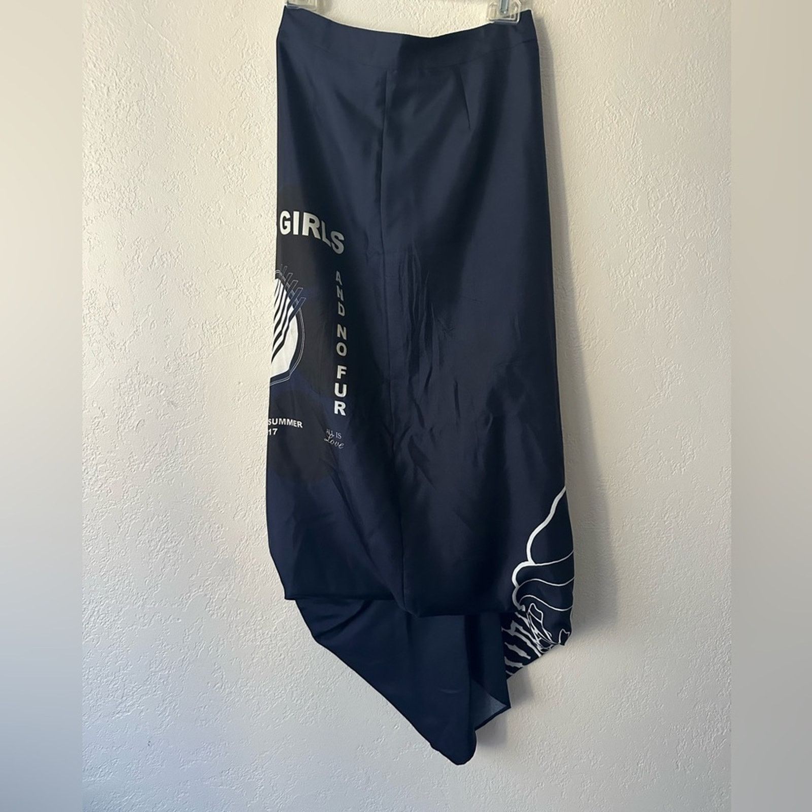 Stella McCartney SS17 Silk Harem Pants IT 38 Vibrant Blue White Graphic Print Size 26" / US 2 / IT 38 - 12 Thumbnail