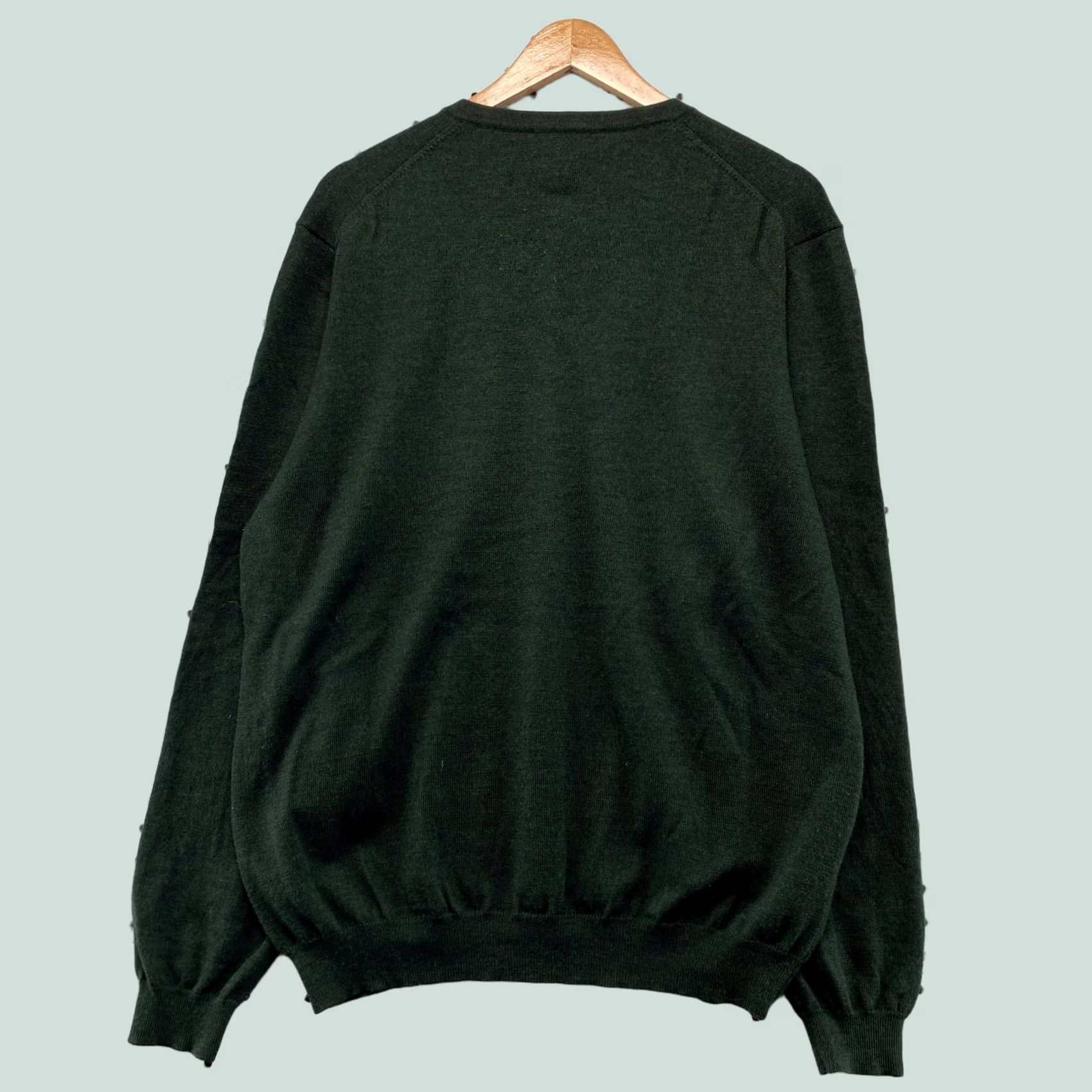 Brooks Brothers Brooks Brothers Merino Wool Sweater Mens Large Green Stretch V Neck Lightweight Pullover Knit Casual Wool Size US L / EU 52-54 / 3 - 1 Thumbnail
