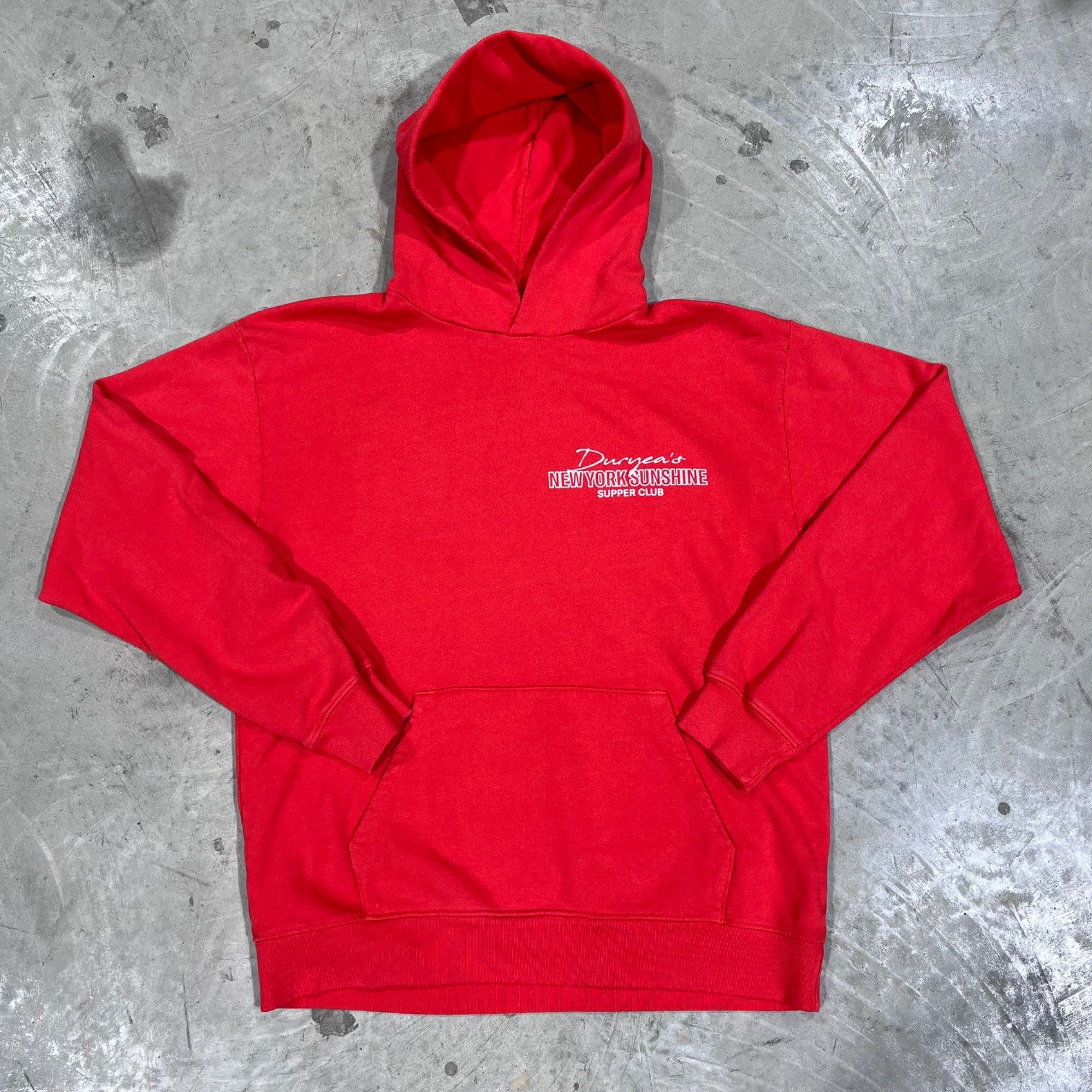 New York Sunshine NEW YORK SUNSHINE x DURYEA'S RED HOODIE SZ XL Size US XL / EU 56 / 4 - 2 Thumbnail