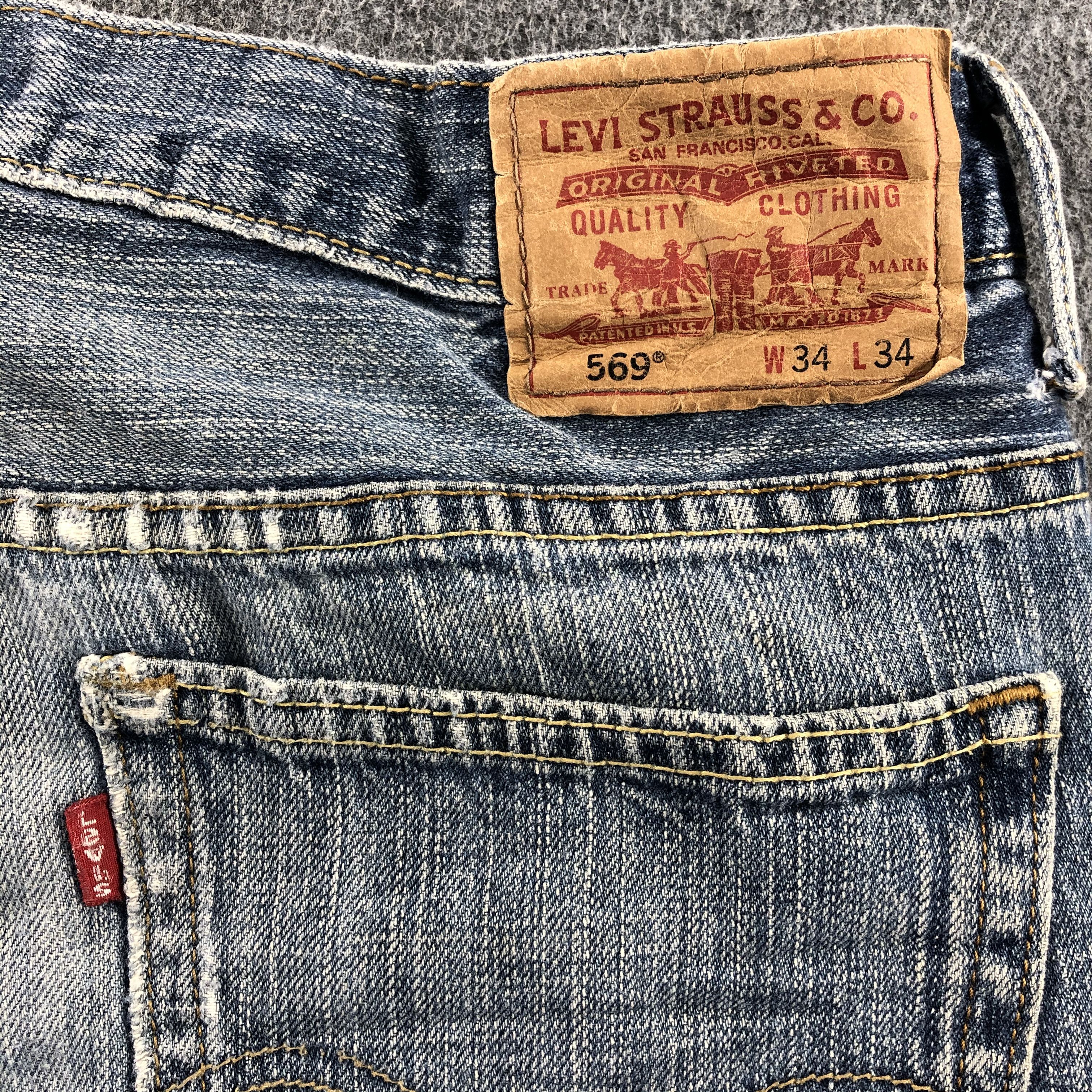 Levi's Vintage Blue Wash Levis 569 Jeans-J1211 Size US 36 / EU 52 - 5 Thumbnail