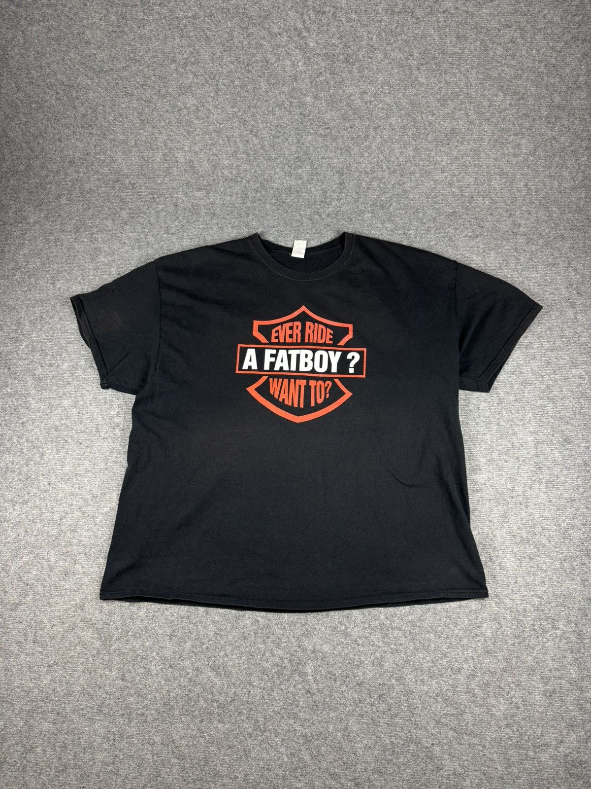 Gildan Ever Ride A Fatboy Want To Tshirt printed y2k funny meme Size US XXL / EU 58 / 5 - 2 Thumbnail