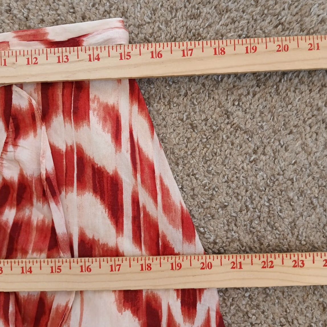 Banana Republic Banana Republic Skirt PXS Petites Short Red Geometric Flare Lined Belted Pull On Women Size 26" / US 2 / IT 38 - 3 Thumbnail