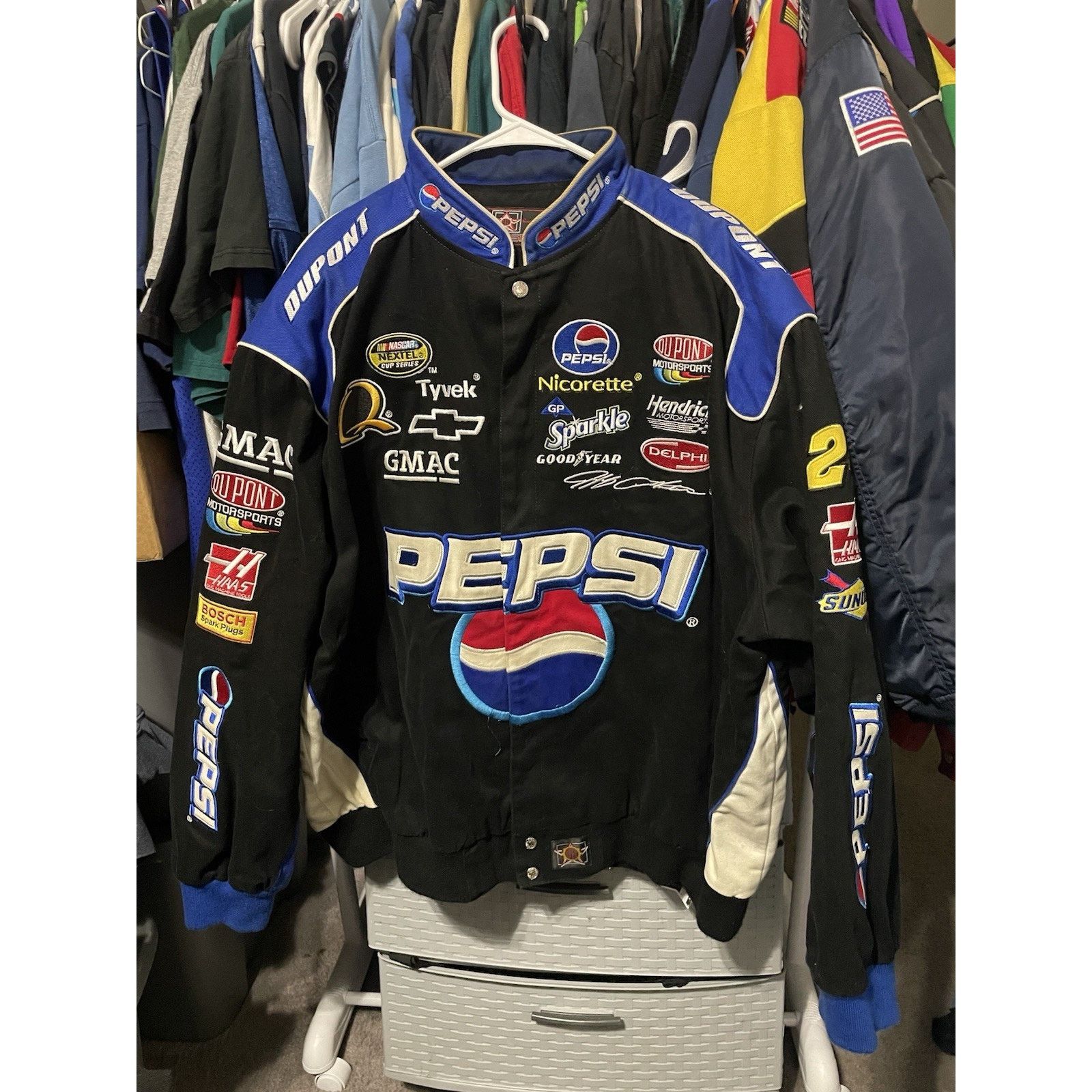 Size 2XL-JH Design Jeff Gordon #24 Men Pepsi Racing Jacket