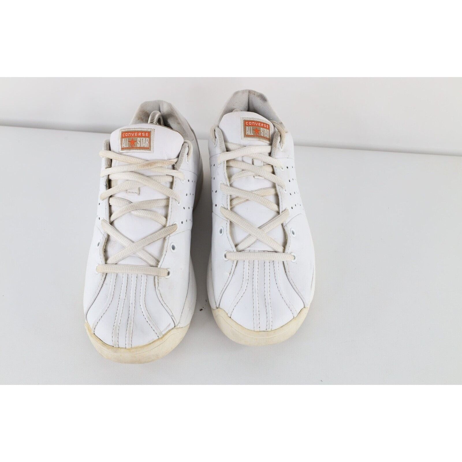 Converse × Vintage Vintage 90s Converse Distressed Spell Out Leather Shoes Size US 10 / EU 43 - 2 Thumbnail