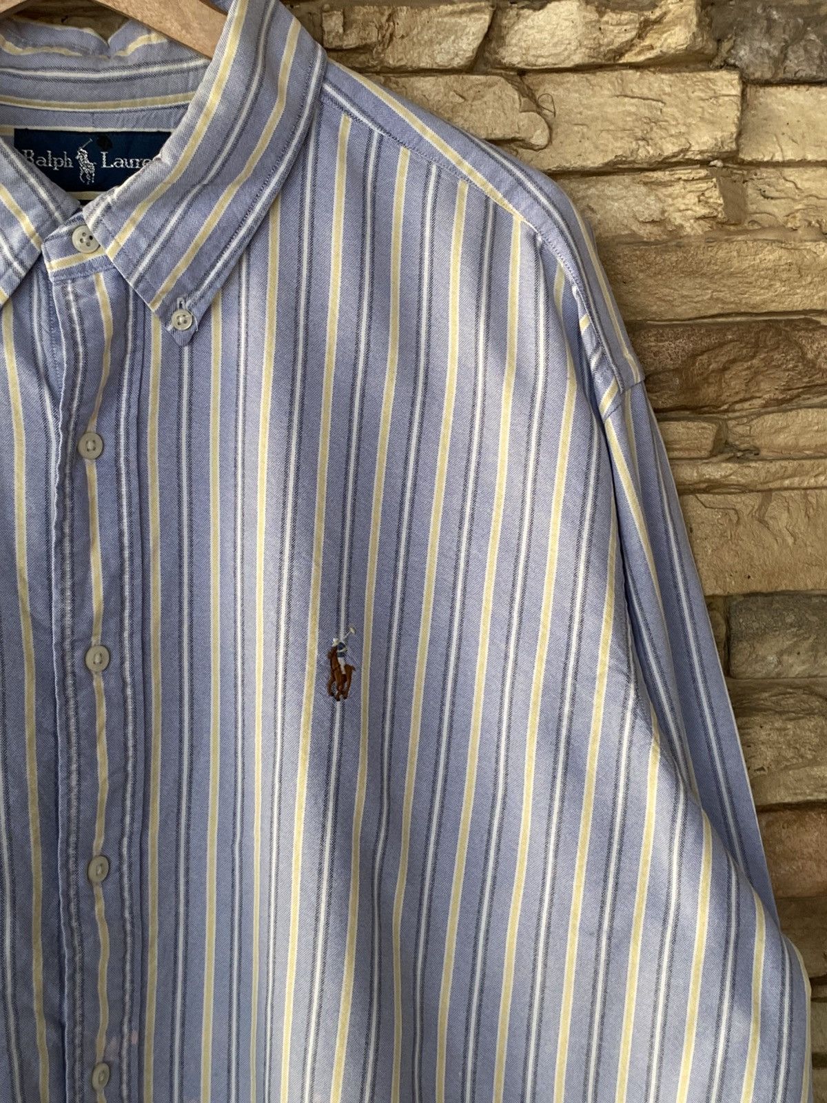 Polo Ralph Lauren Vintage Polo Ralph Lauren Stripes Classic Fit Button Ups Long Sleeve Shirt Formal Size US XXL / EU 58 / 5 - 2 Thumbnail